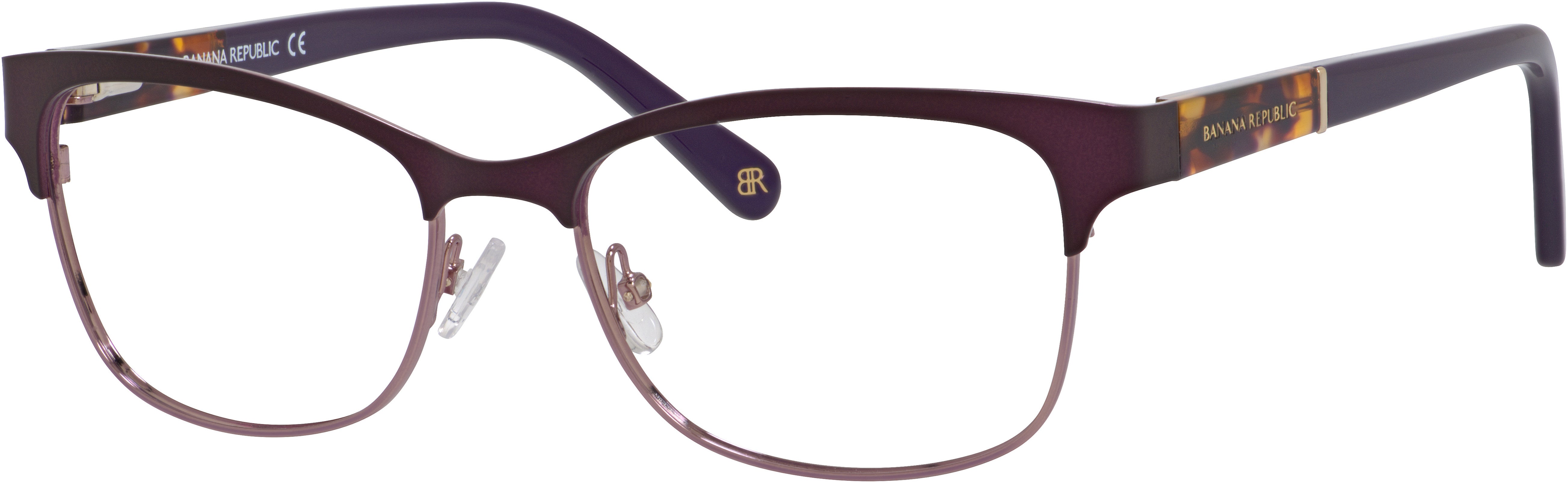 Banana Republic Burke Rectangular Eyeglasses 032A-032A  Violet Lilac (00 Demo Lens)