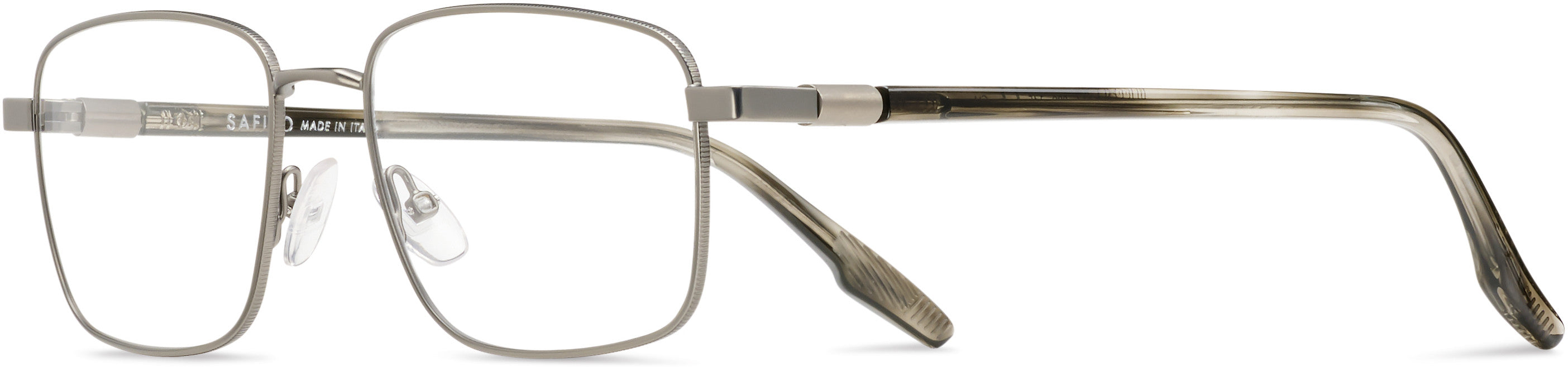 Safilo 2.0 Bussola 07 Rectangular Eyeglasses 0R80-0R80  Semi Matte Dark Ruthenium (00 Demo Lens)
