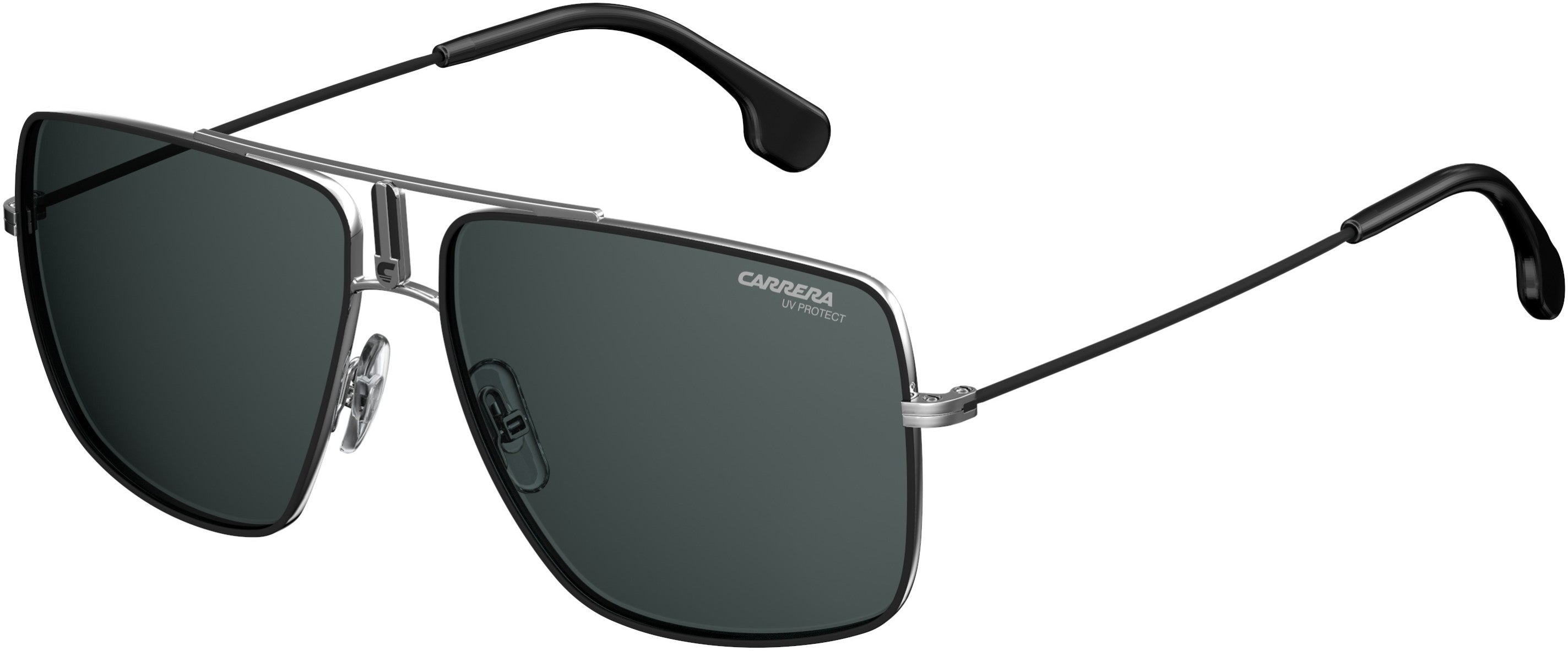  Carrera 1006/S Rectangular Sunglasses 0TI7-0TI7  Ruthenium Matte Black (IR Gray)