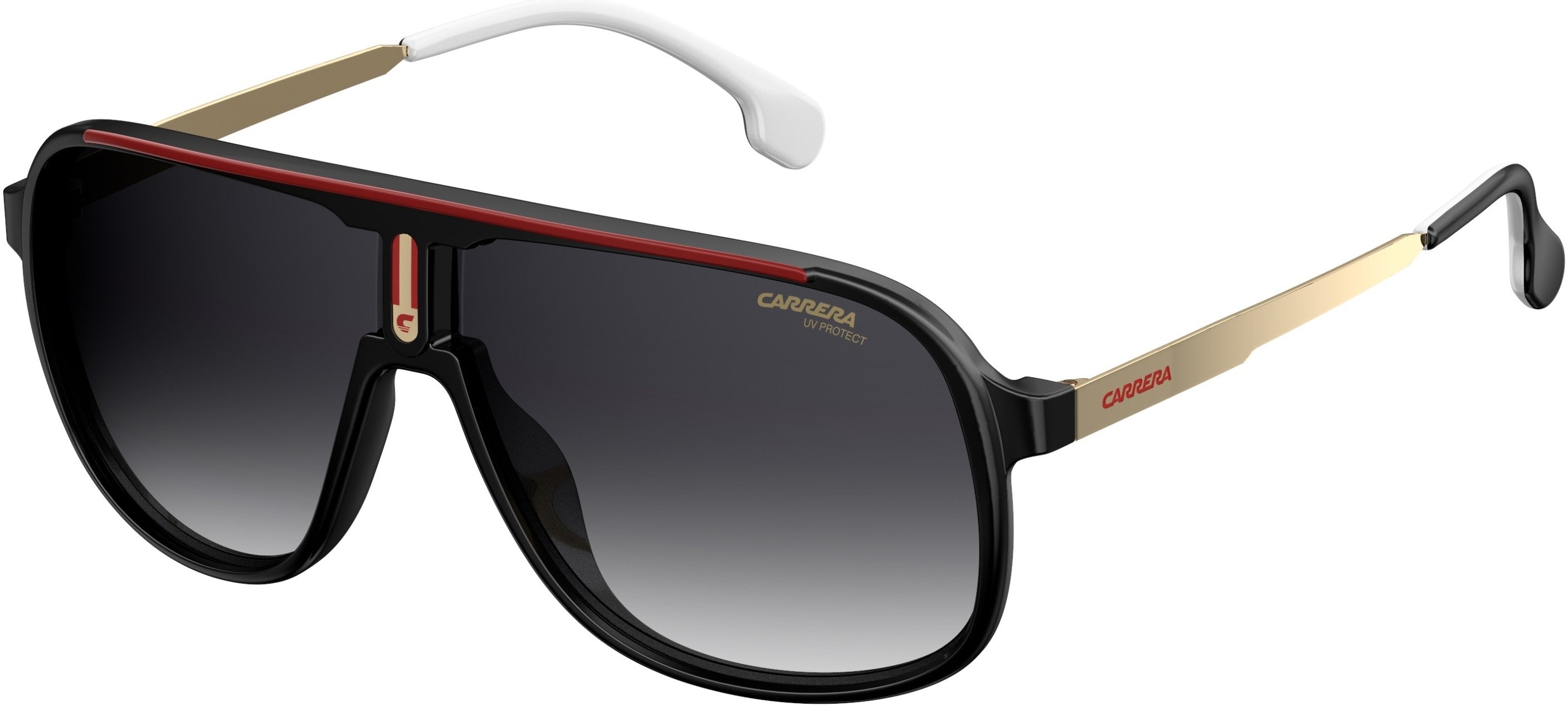  Carrera 1007/S Rectangular Sunglasses 0807-0807  Black (9O Dark Gray Gradient)