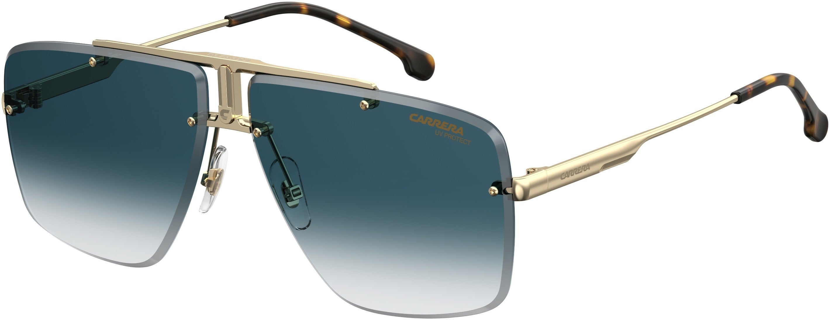  Carrera 1016/S Navigator Sunglasses 0001-0001  Yellow Gold (08 Blue Shaded)