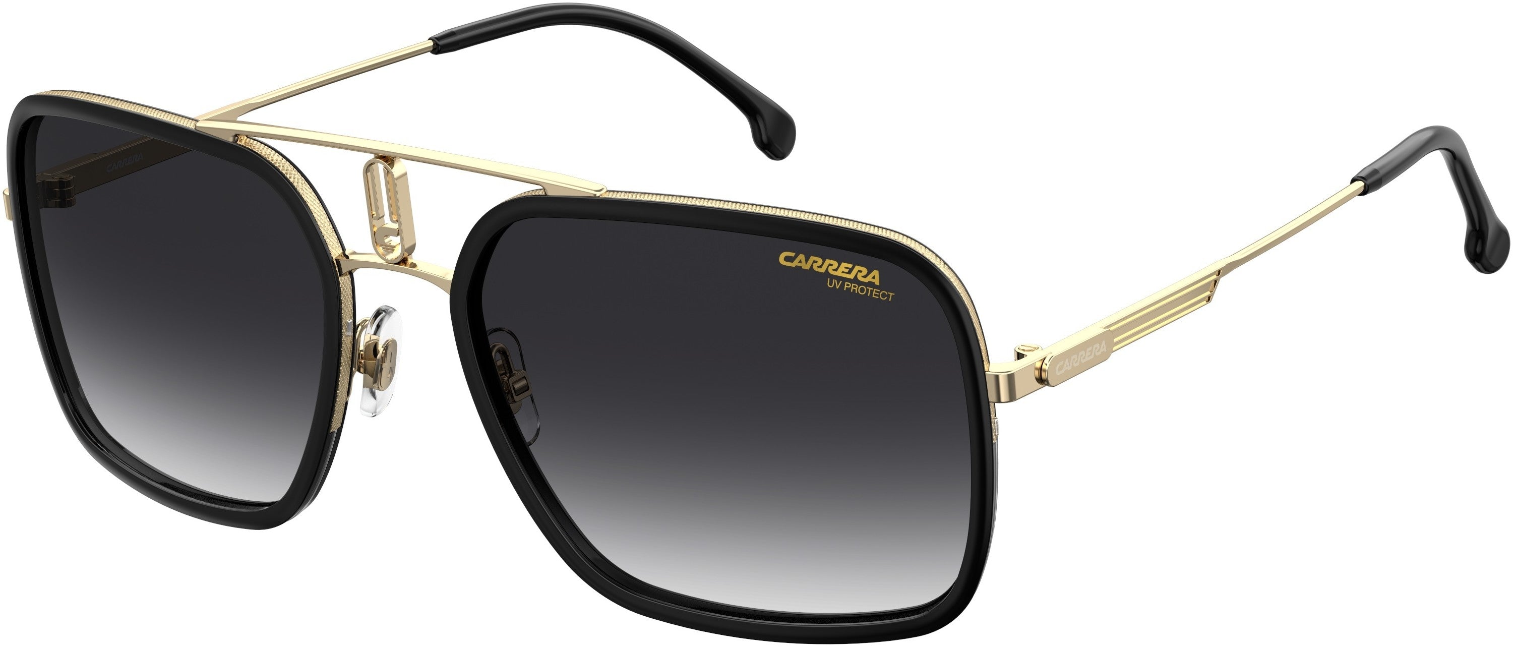  Carrera 1027/S Rectangular Sunglasses 0RHL-0RHL  Gold Black (9O Dark Gray Gradient)