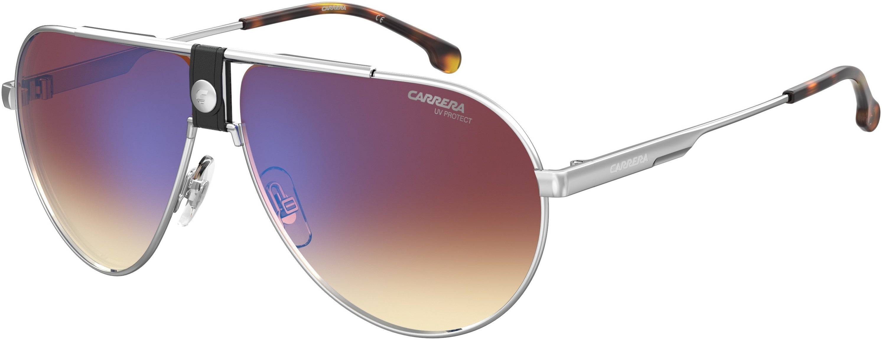  Carrera 1033/S Aviator Sunglasses 0010-0010  Palladium (A8 Brown Shaded Blue Mirror)