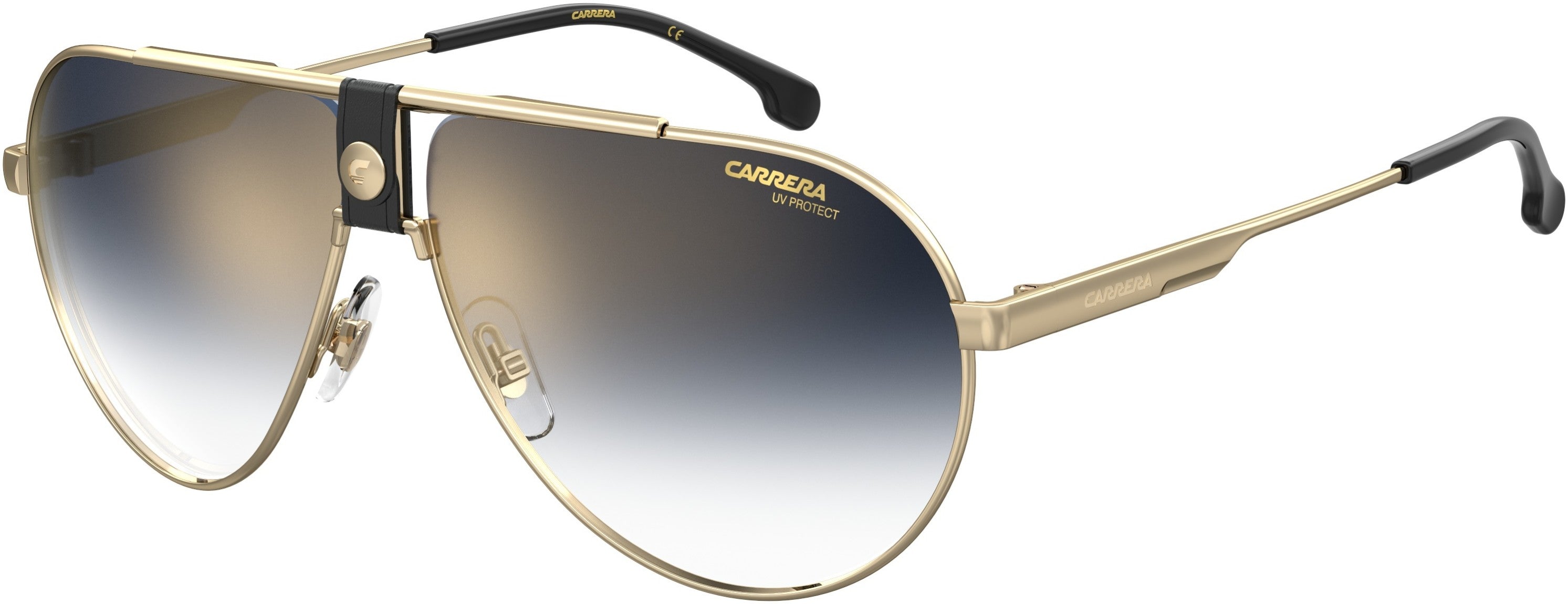  Carrera 1033/S Aviator Sunglasses 02M2-02M2  Black Gold (1V Blsf Gdsp)