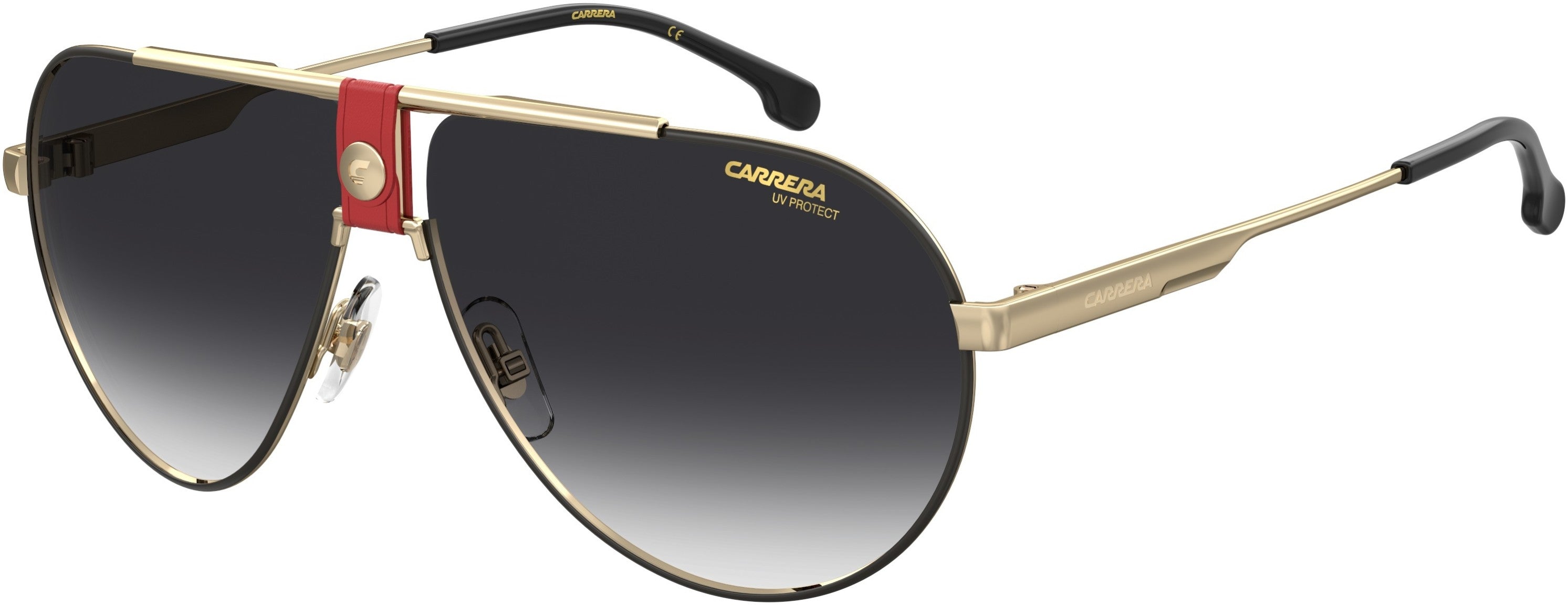  Carrera 1033/S Aviator Sunglasses 0Y11-0Y11  Gold Red (9O Dark Gray Gradient)