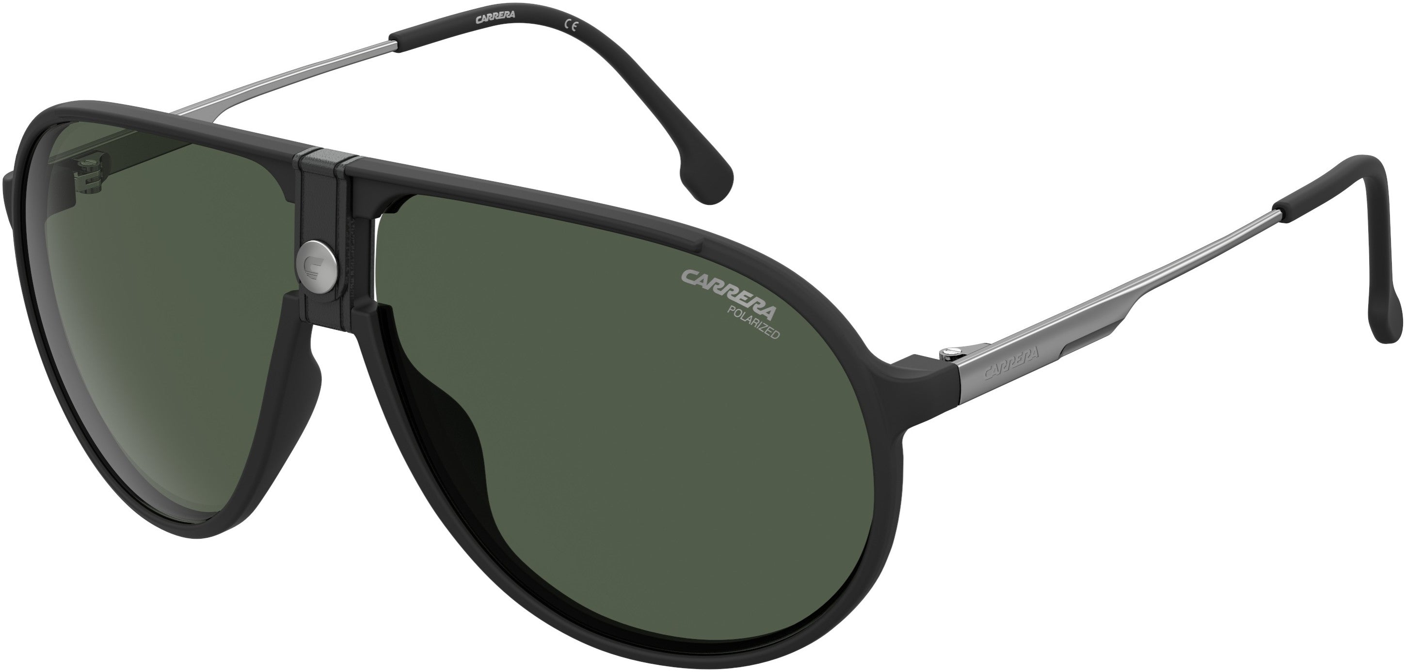  Carrera 1034/S Aviator Sunglasses 0003-0003  Matte Black (UC Green Polarized)