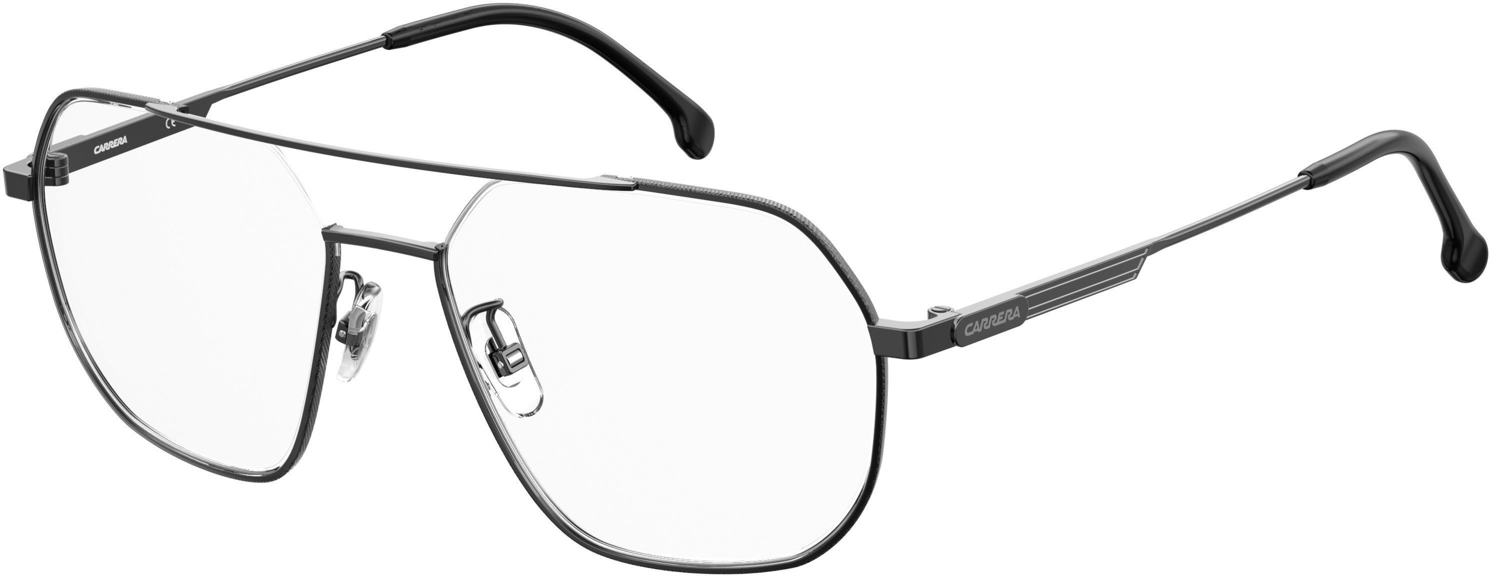  Carrera 1114/G Rectangular Eyeglasses 0V81-0V81  Dark Ruthenium Black (00 Demo Lens)