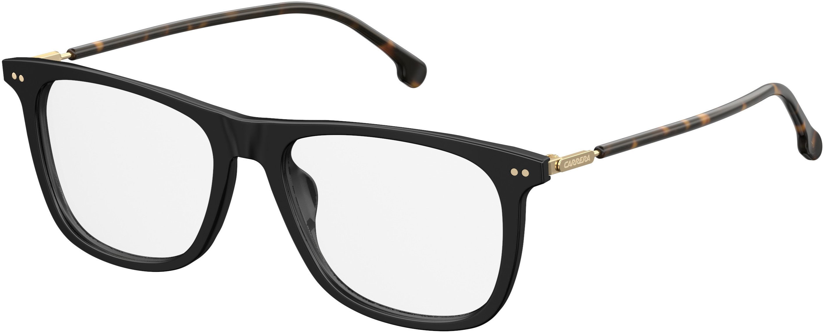  Carrera 144/V Rectangular Eyeglasses 02M2-02M2  Black Gold (00 Demo Lens)