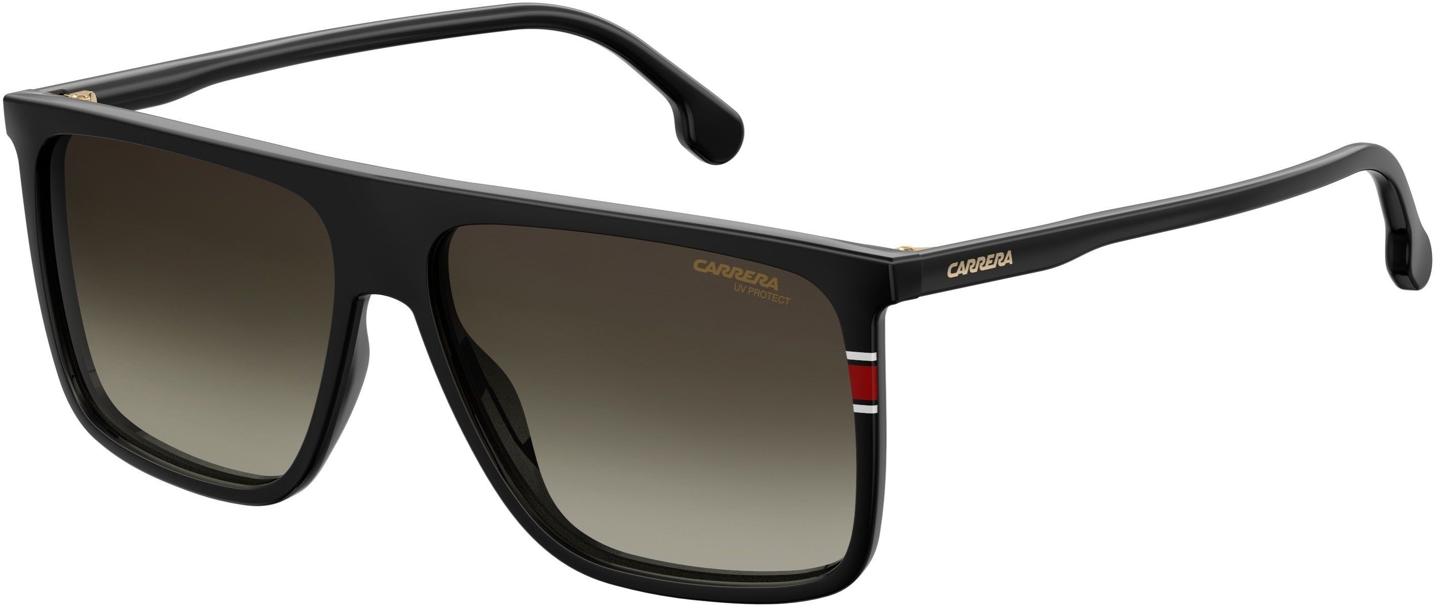  Carrera 172/S Rectangular Sunglasses 0807-0807  Black (HA Brown Gradient)
