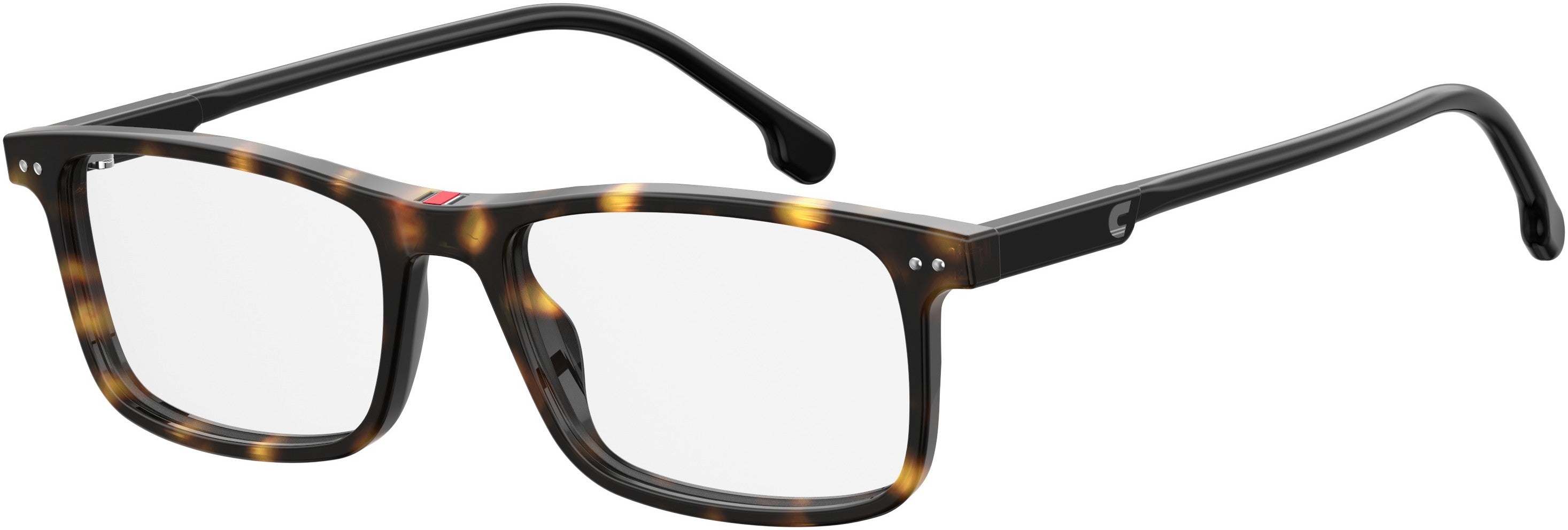  Carrera 2001T/v Rectangular Eyeglasses 0581-0581  Havana Black (00 Demo Lens)