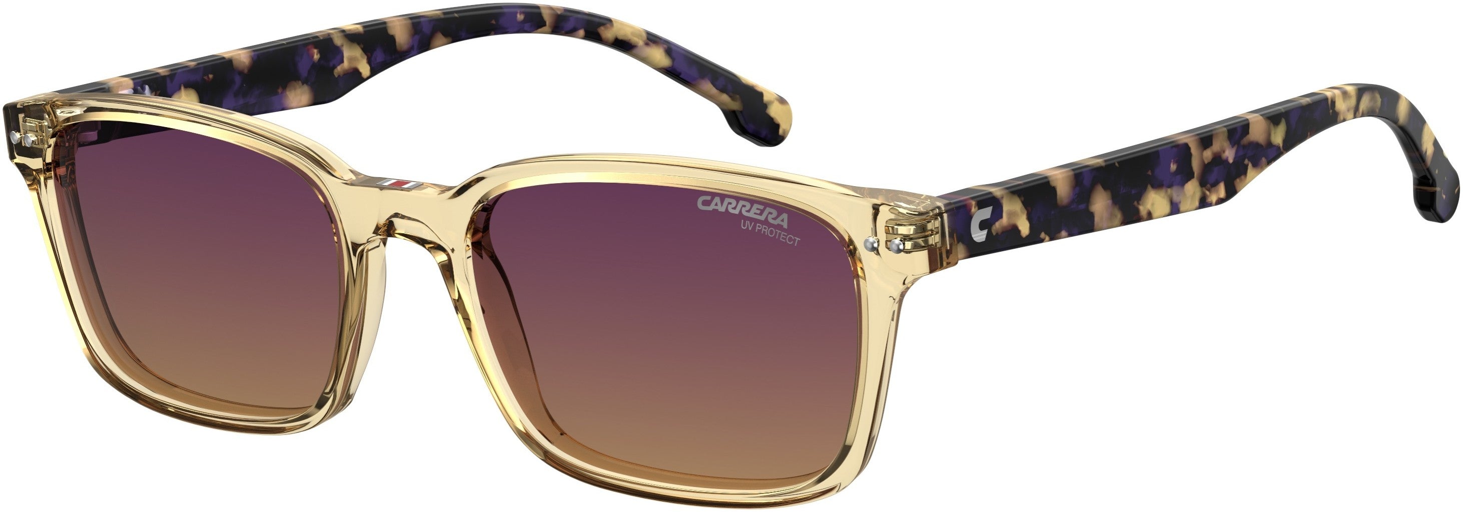  Carrera 2021T/S Rectangular Sunglasses 040G-040G  Yellow (DG Violet Shaded)