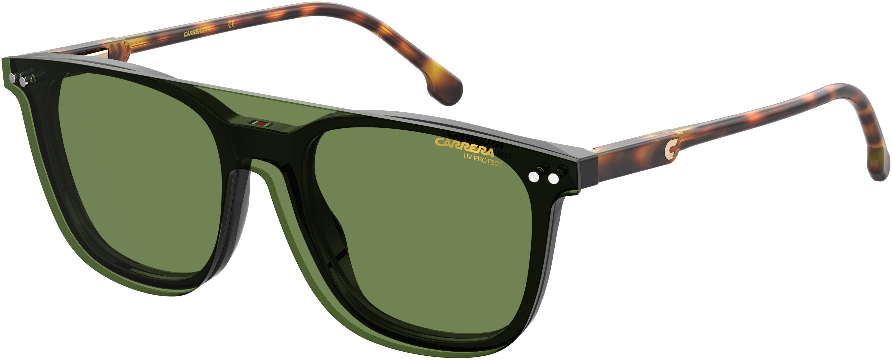  Carrera 2023T/c Rectangular Sunglasses 0WR7-0WR7  Black Havana (QT Green)