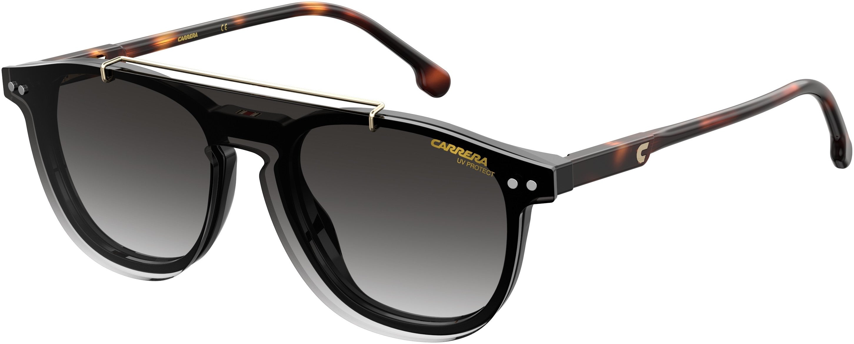  Carrera 2024T/c Rectangular Sunglasses 0WR7-0WR7  Black Havana (9O Dark Gray Gradient)