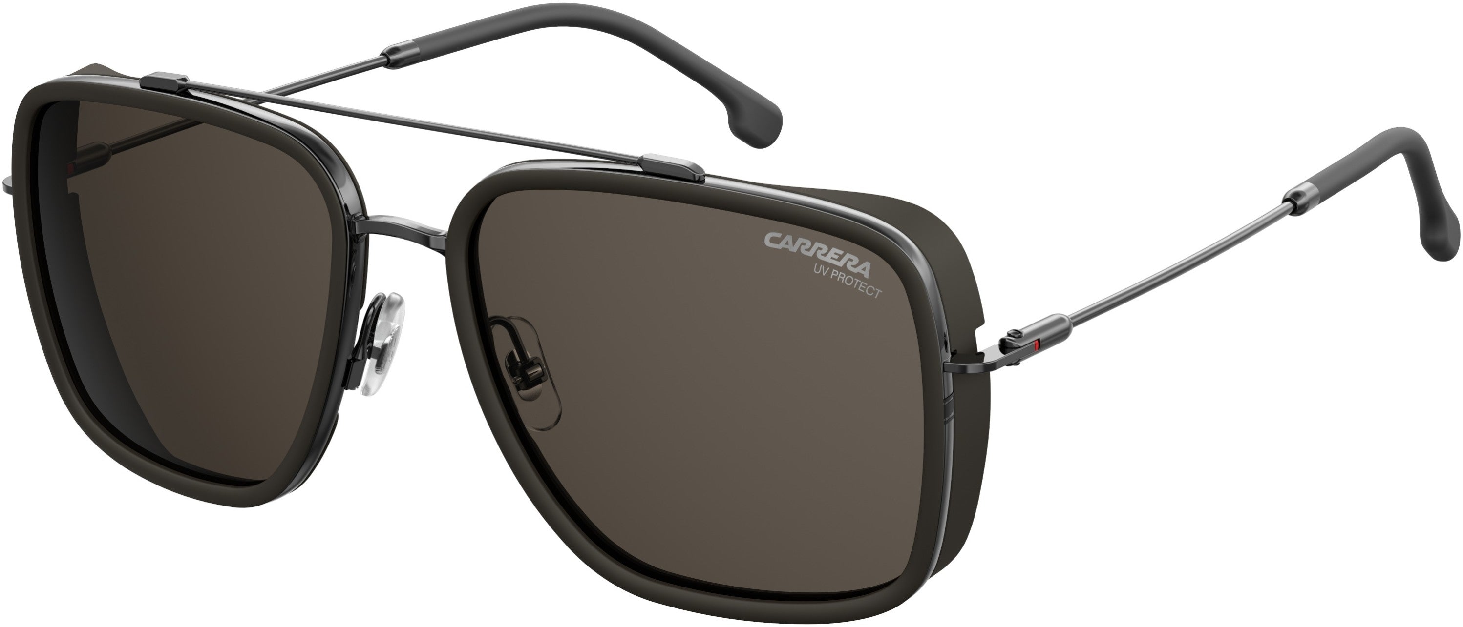  Carrera 207/S Rectangular Sunglasses 0V81-0V81  Dark Ruthenium Black (IR Gray)