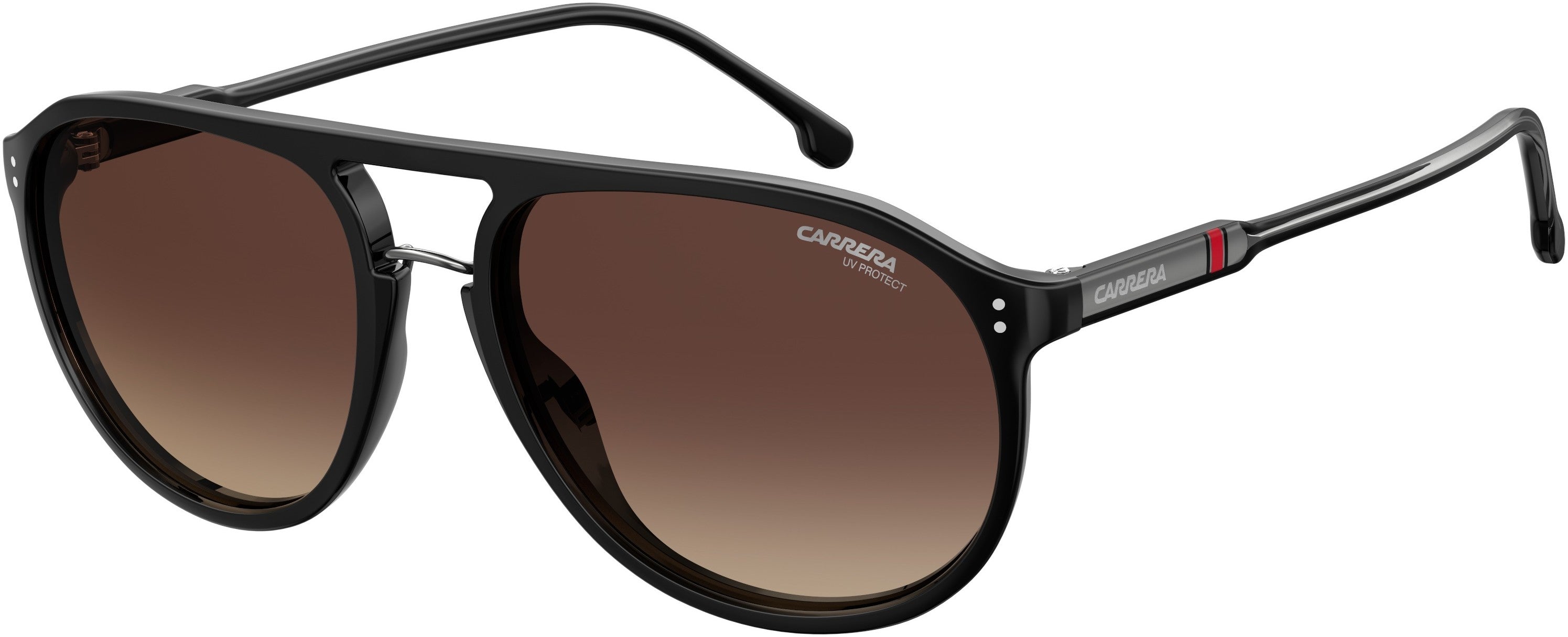  Carrera 212/S Aviator Sunglasses 0807-0807  Black (LA Brown Gradient Polz)