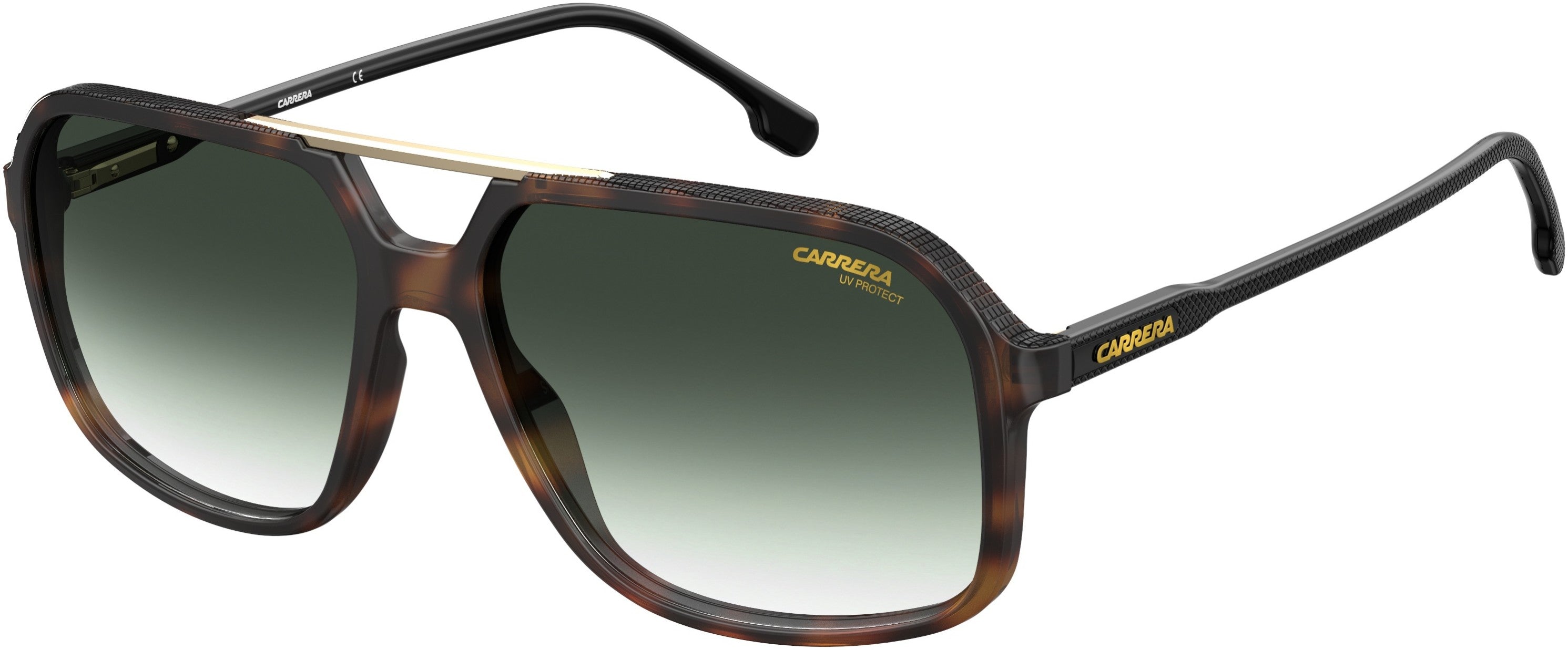  Carrera 229/S Rectangular Sunglasses 0086-0086  Dark Havana (9K Green Shaded)