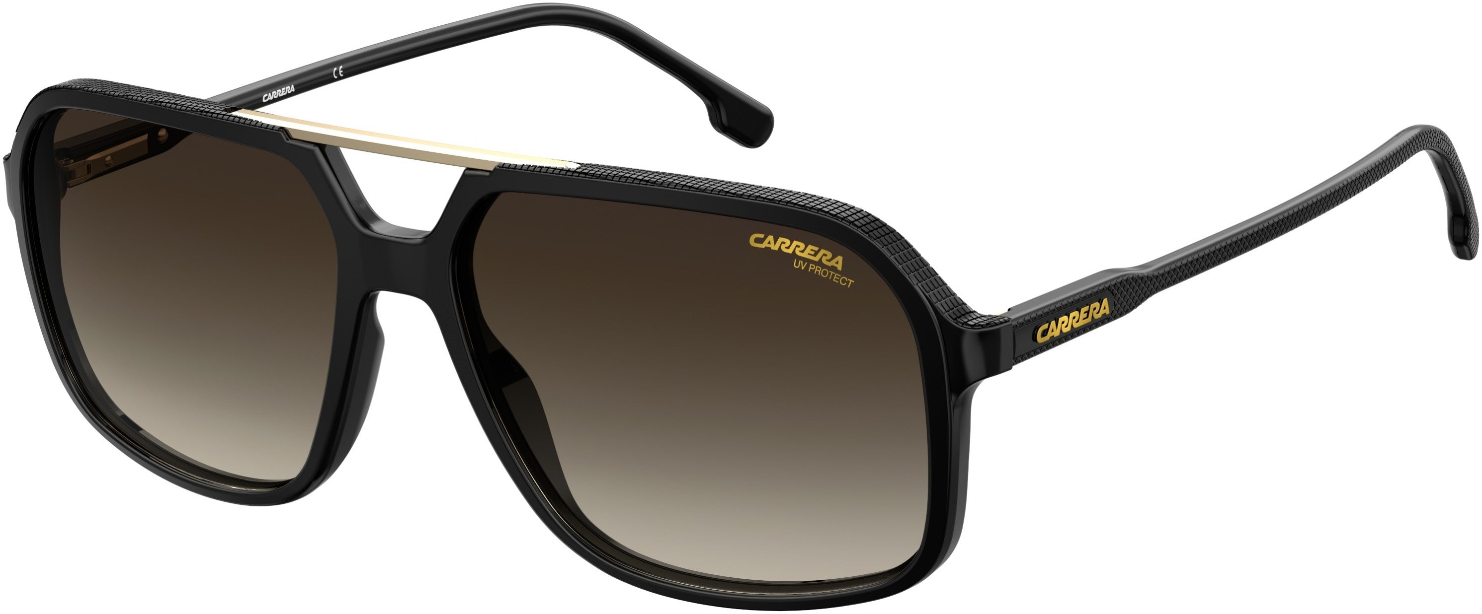  Carrera 229/S Rectangular Sunglasses 0R60-0R60  Black Brown (HA Brown Gradient)