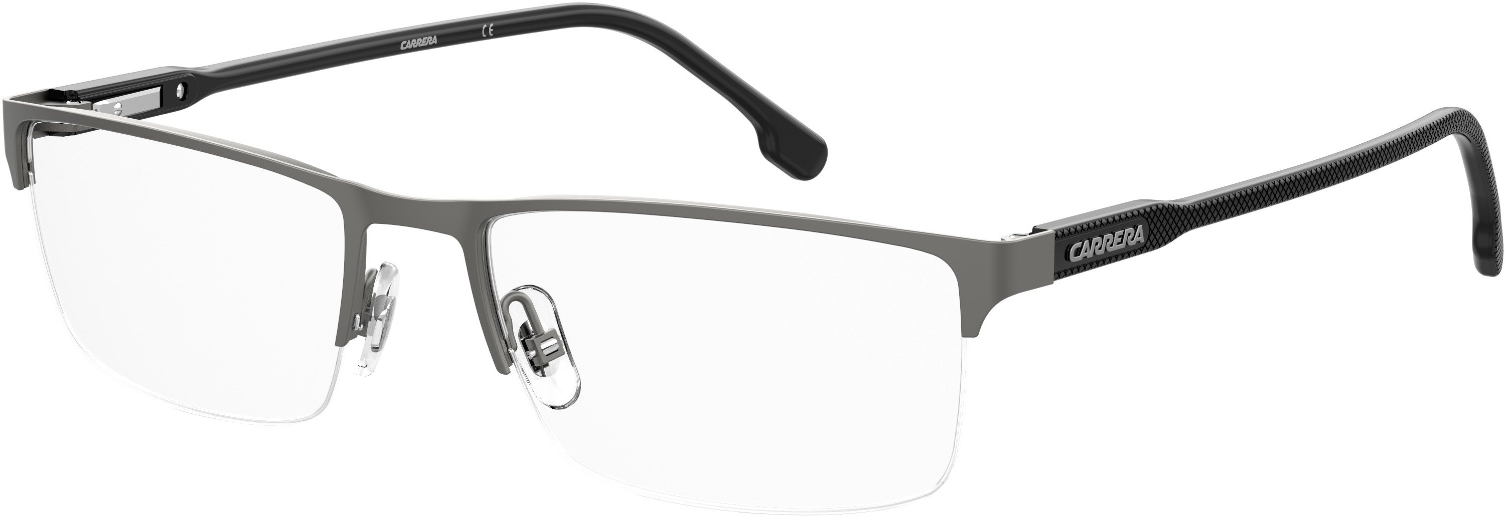  Carrera 243 Rectangular Eyeglasses 0R80-0R80  Semi Matte Dark Ruthenium (00 Demo Lens)