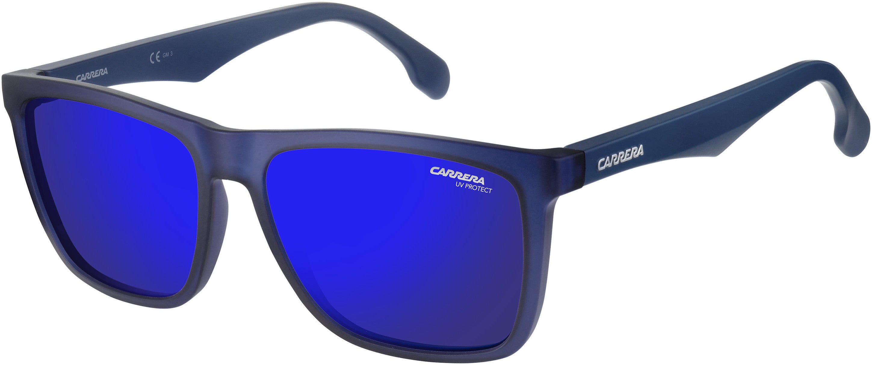  Carrera 5041/S Rectangular Sunglasses 0RCT-0RCT  Matte Blue (XT Gray Blue Mirro)