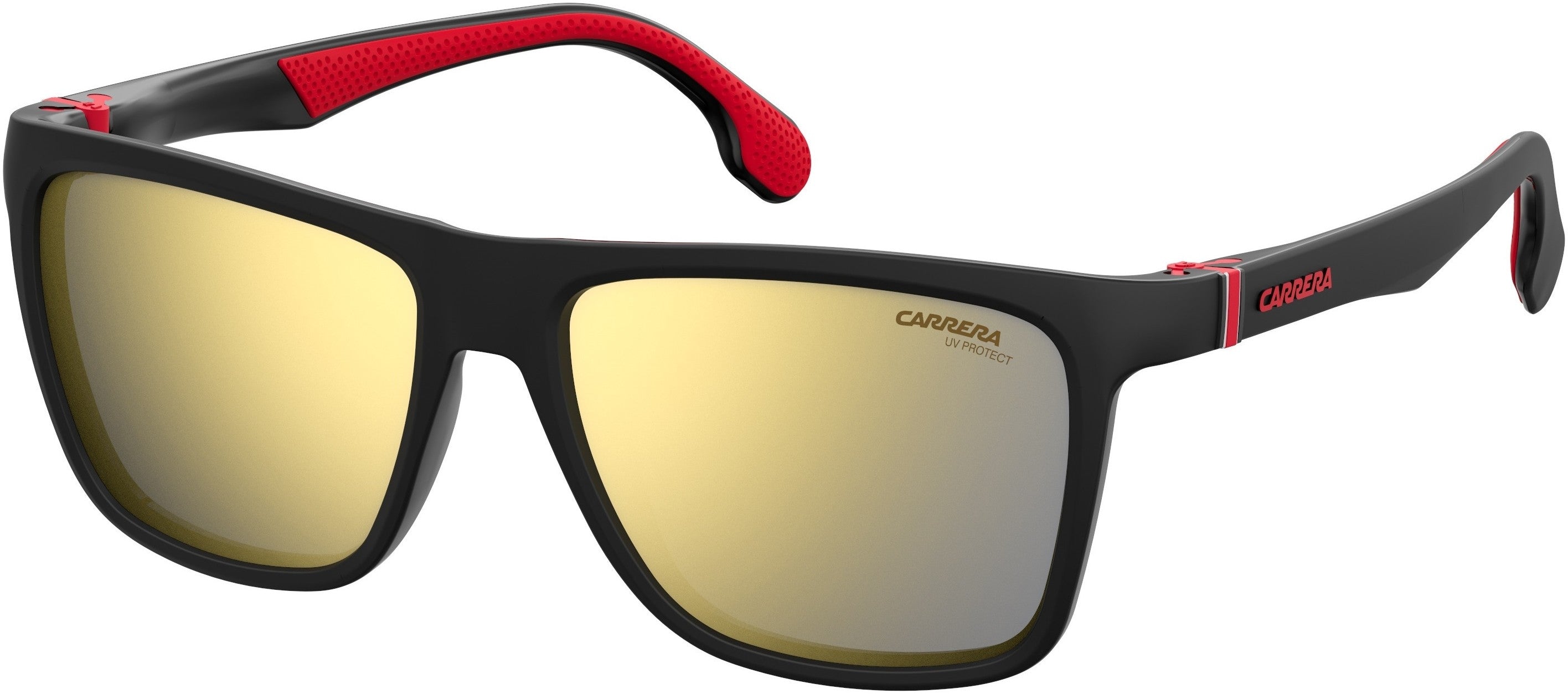  Carrera 5047/S Rectangular Sunglasses 0003-0003  Matte Black (K1 Gold Mirror)