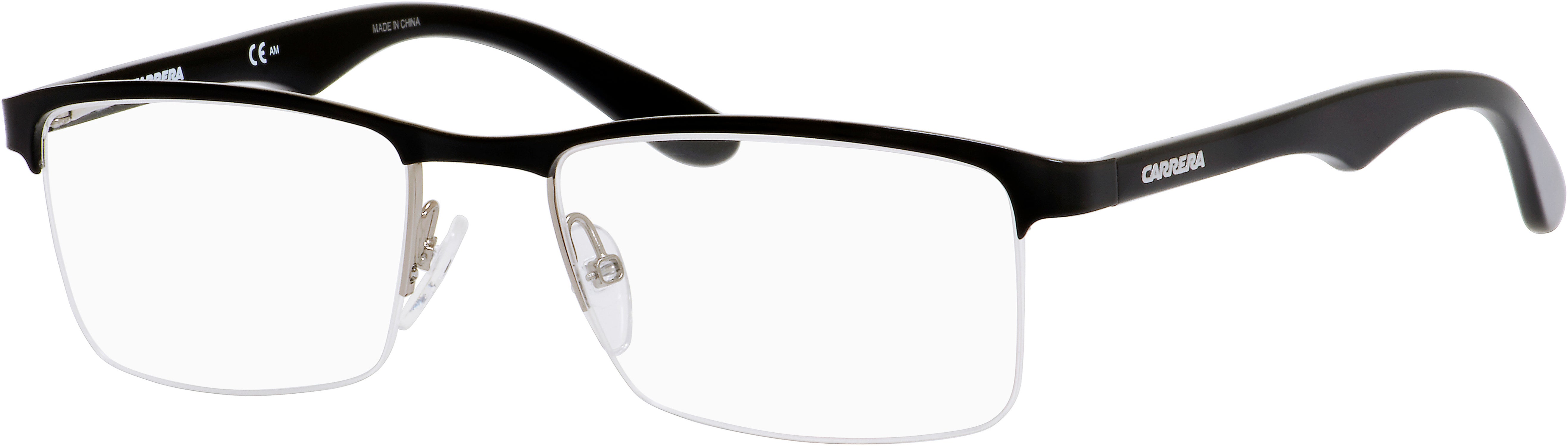  Carrera 6623 Rectangular Eyeglasses 07A1-07A1  Black Ruthenium (00 Demo Lens)