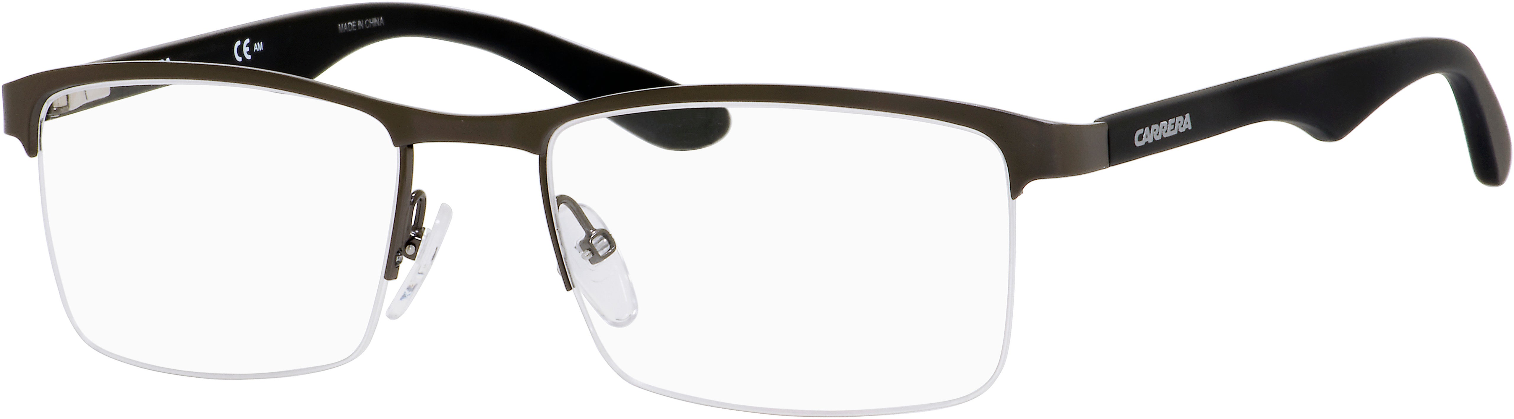  Carrera 6623 Rectangular Eyeglasses 0XVD-0XVD  Dark Ruthenium Black (00 Demo Lens)