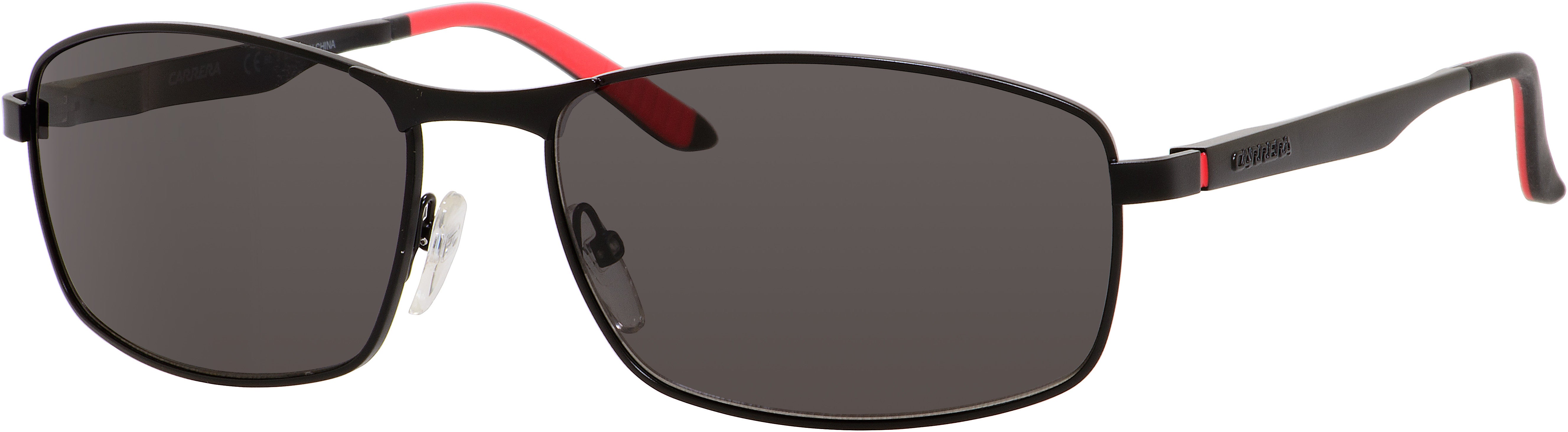  Carrera 8012/S Rectangular Sunglasses 0003-0003  Matte Black (M9 Gray Pz)