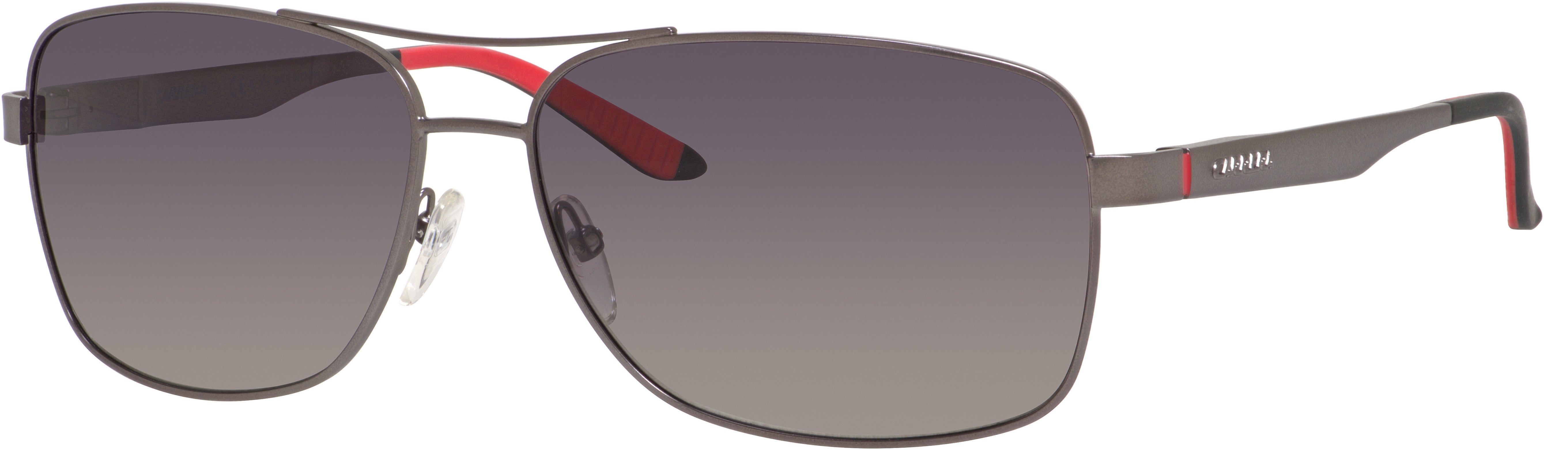  Carrera 8014/S Rectangular Sunglasses 0R80-0R80  Semi Matte Dark Ruthenium (WJ Gray Sf Pz)