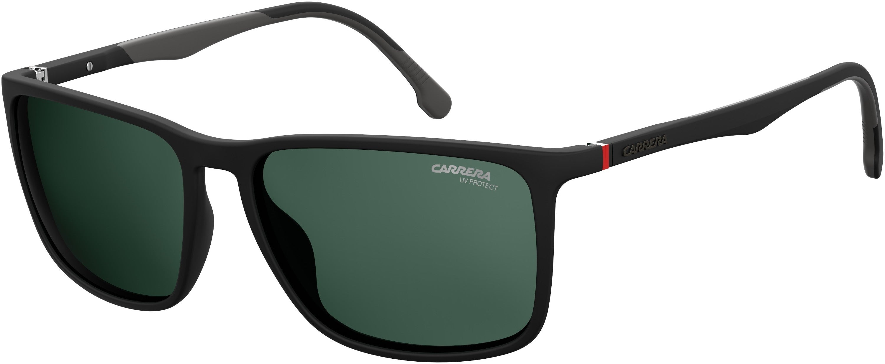  Carrera 8031/S Rectangular Sunglasses 0003-0003  Matte Black (QT Green)