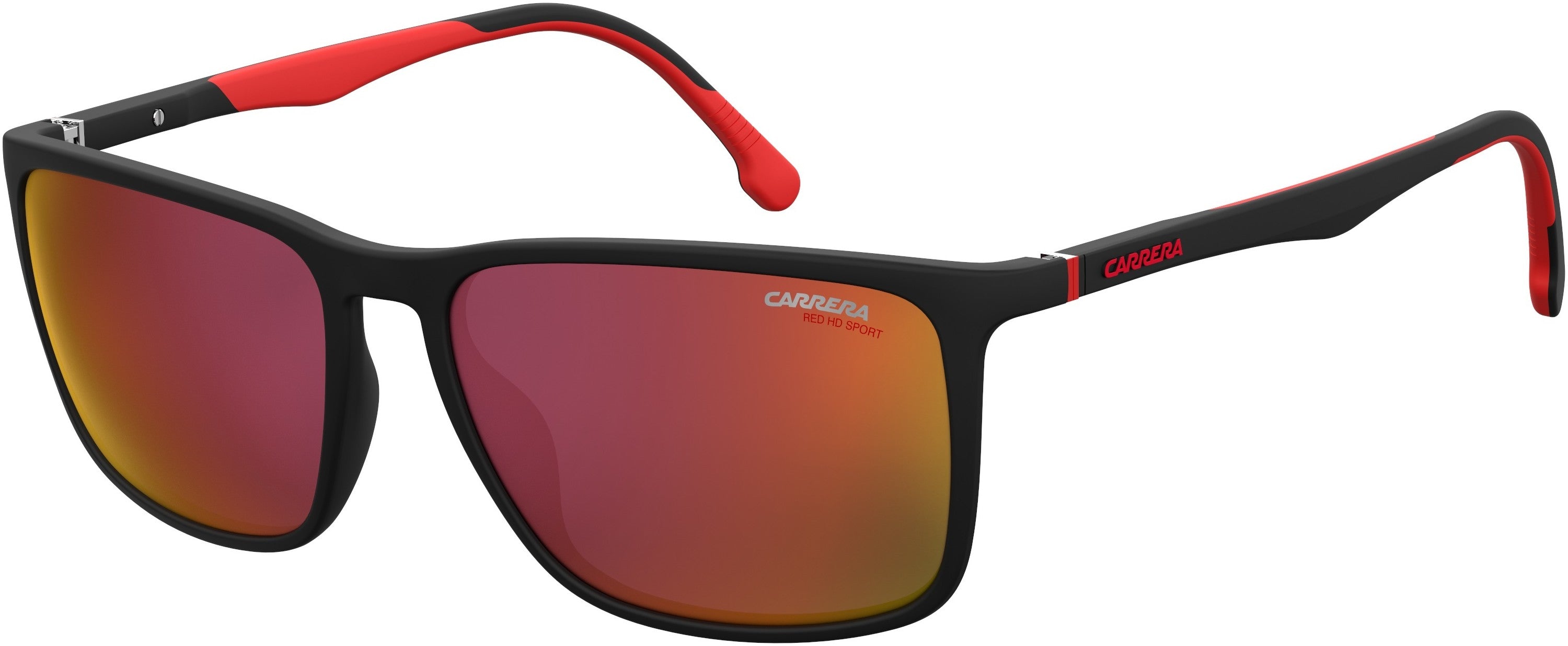  Carrera 8031/S Rectangular Sunglasses 0BLX-0BLX  Bkrt Crystal Red (W3 Red Hd Ml Ol)