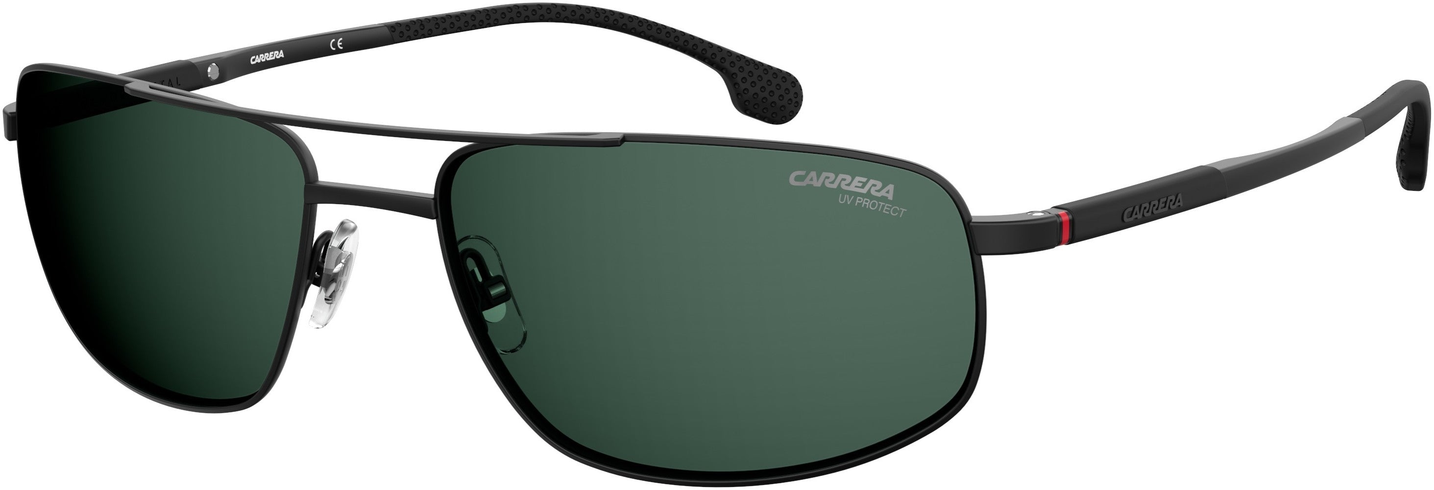  Carrera 8036/S Rectangular Sunglasses 0003-0003  Matte Black (QT Green)