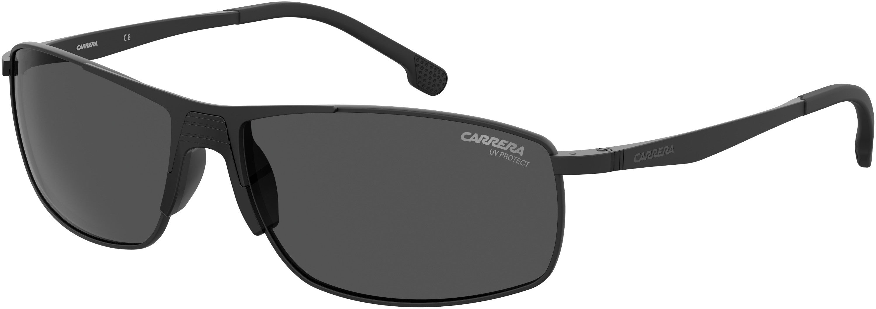  Carrera 8039/S Rectangular Sunglasses 0003-0003  Matte Black (IR Gray)