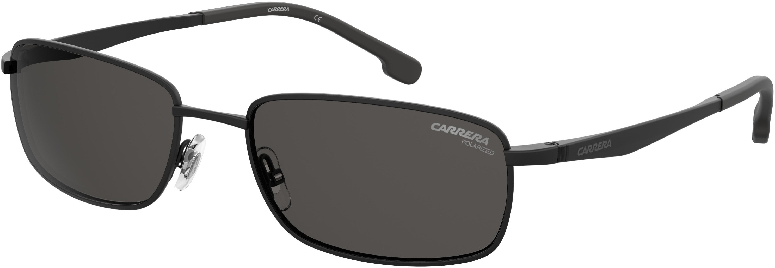  Carrera 8043/S Rectangular Sunglasses 0003-0003  Matte Black (M9 Gray Pz)
