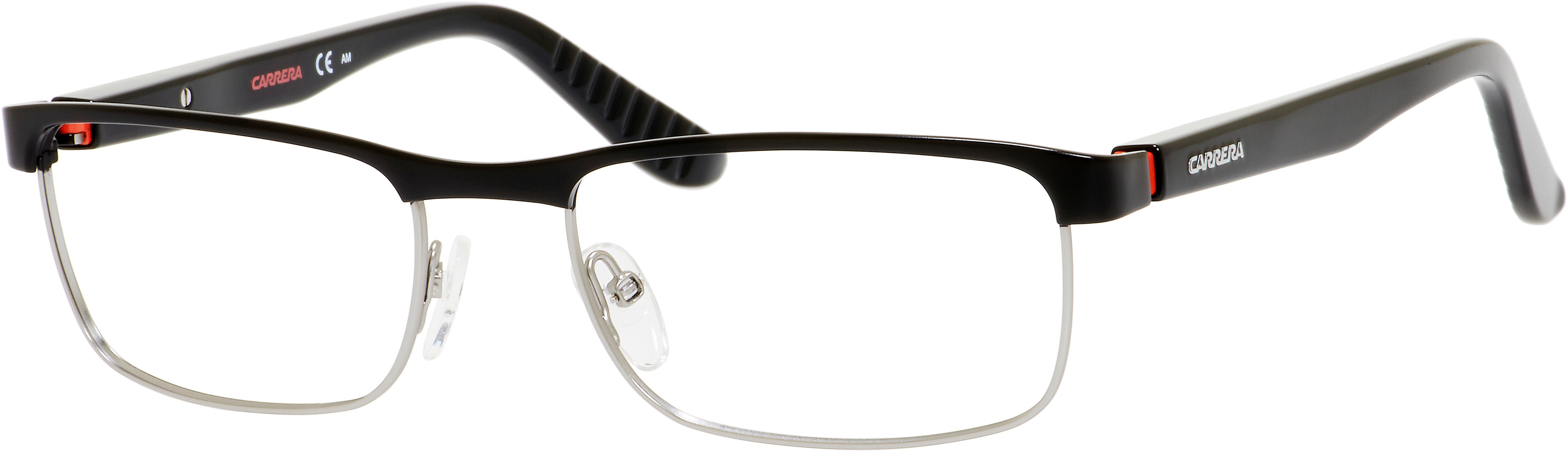  Carrera 8802 Rectangular Eyeglasses 00RE-00RE  Black Ruthenium (00 Demo Lens)