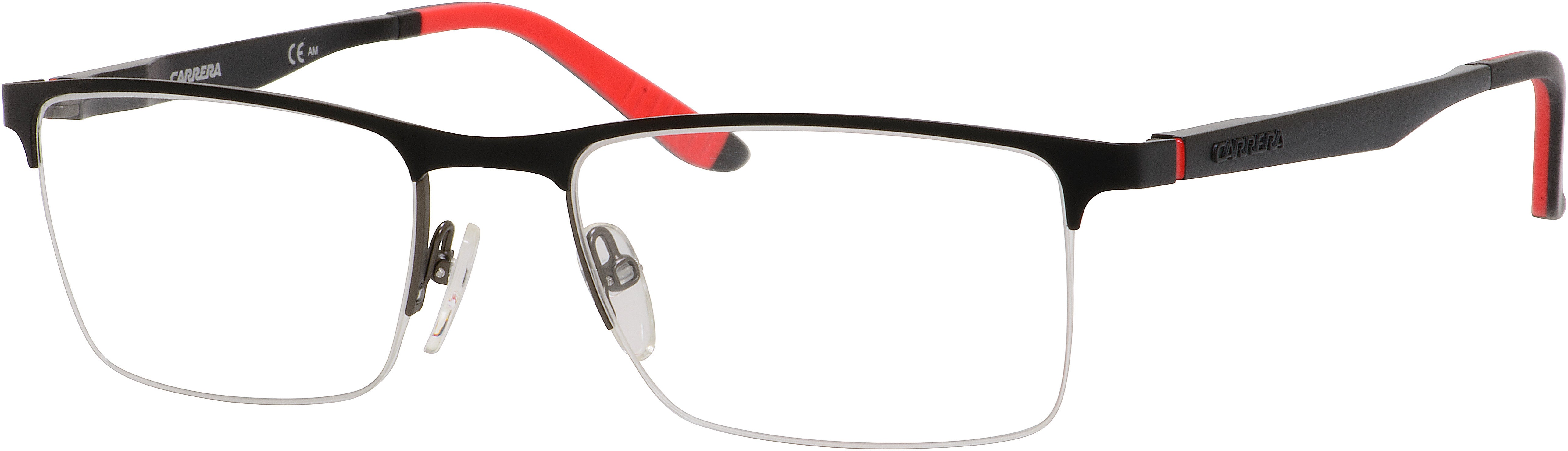  Carrera 8810 Rectangular Eyeglasses 0YIH-0YIH  Semi Matte Black Dark Ruthenium (00 Demo Lens)