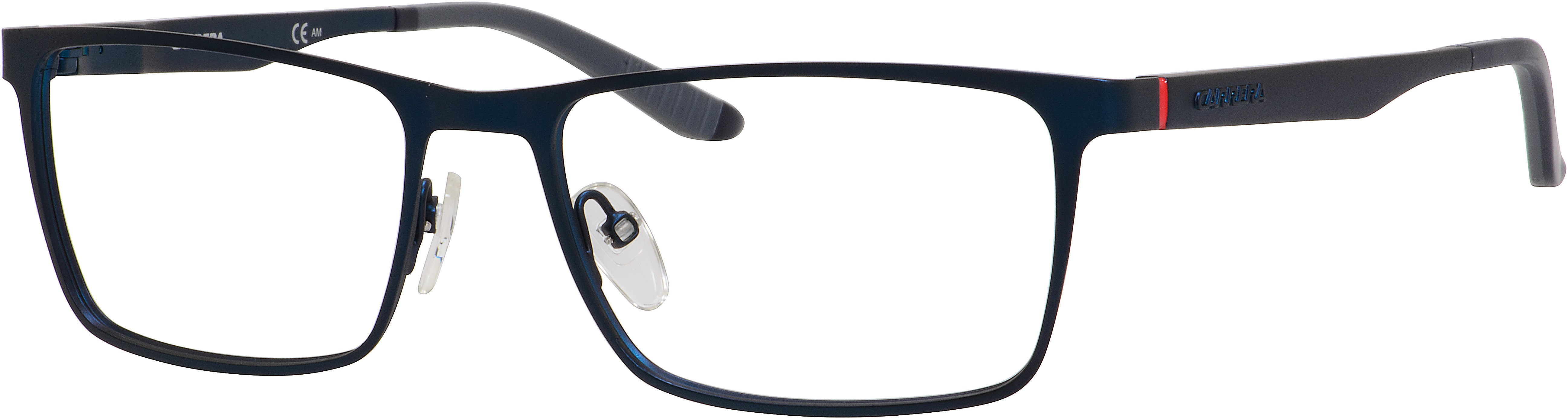  Carrera 8811 Rectangular Eyeglasses 05R1-05R1  Semi Matte Blue (00 Demo Lens)
