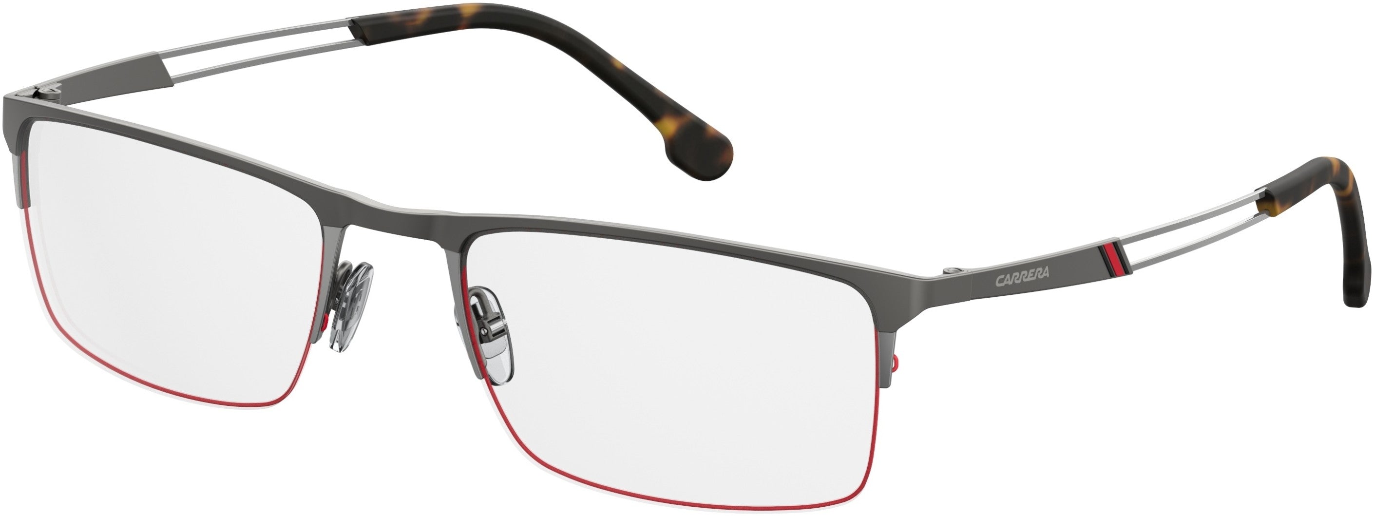  Carrera 8832 Rectangular Eyeglasses 0R80-0R80  Semi Matte Dark Ruthenium (00 Demo Lens)