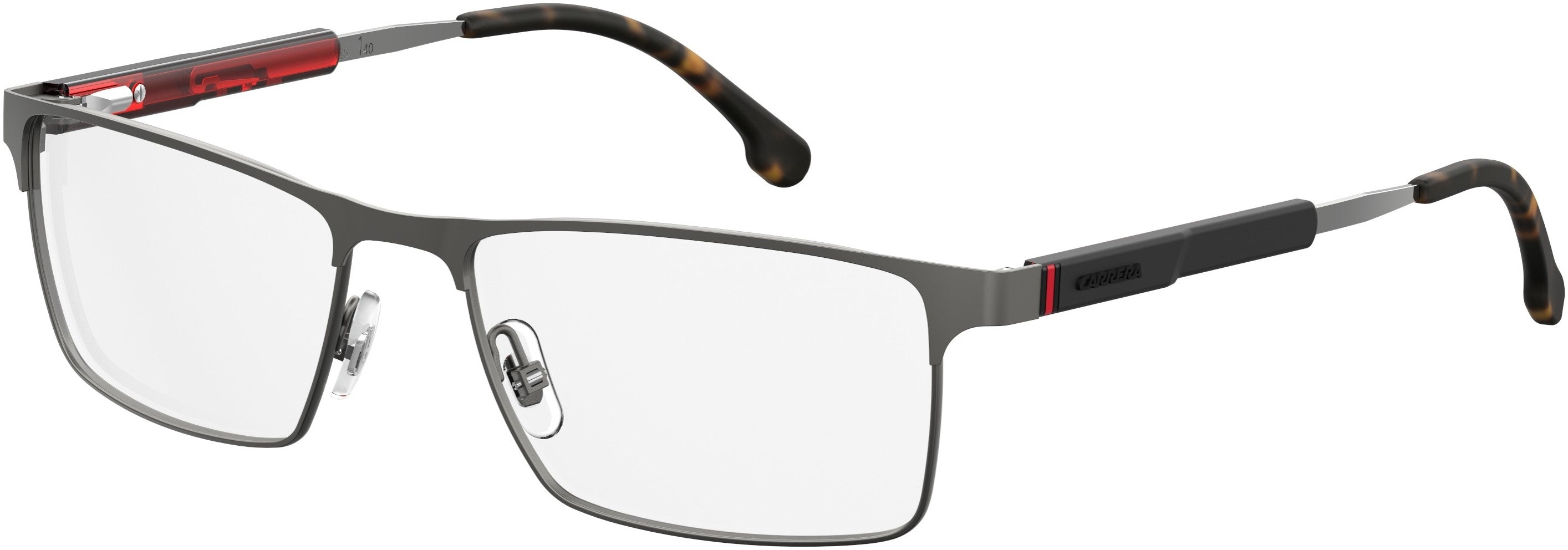  Carrera 8833 Rectangular Eyeglasses 0R80-0R80  Semi Matte Dark Ruthenium (00 Demo Lens)