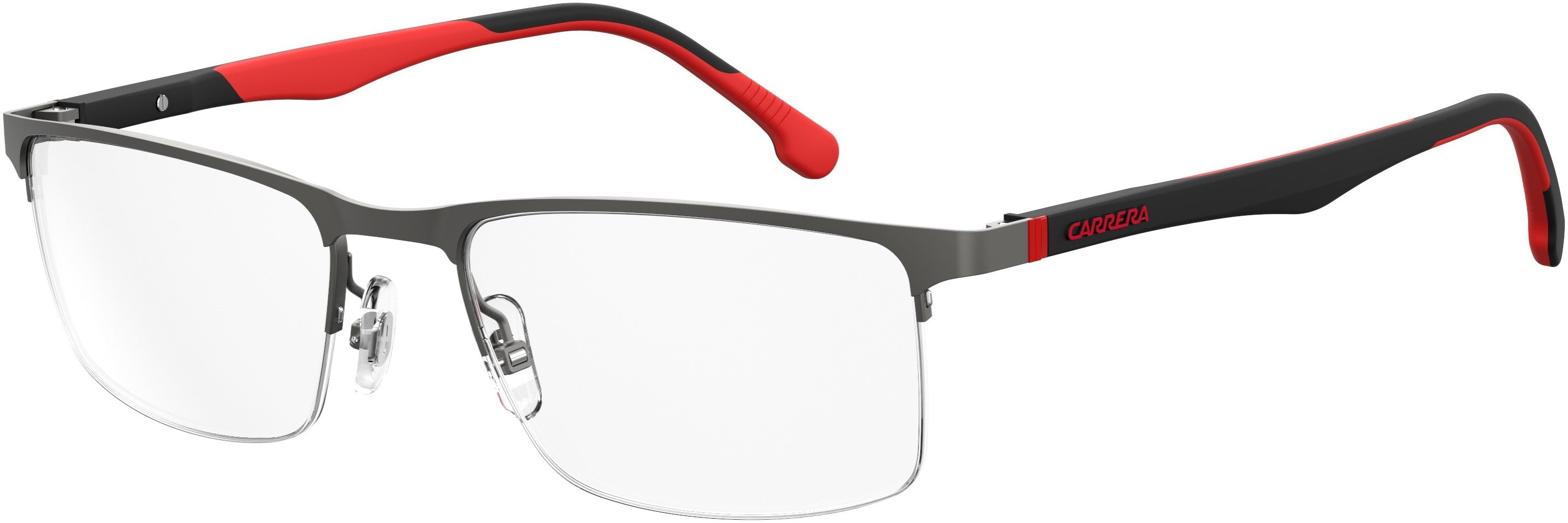  Carrera 8843 Rectangular Eyeglasses 0R80-0R80  Semi Matte Dark Ruthenium (00 Demo Lens)