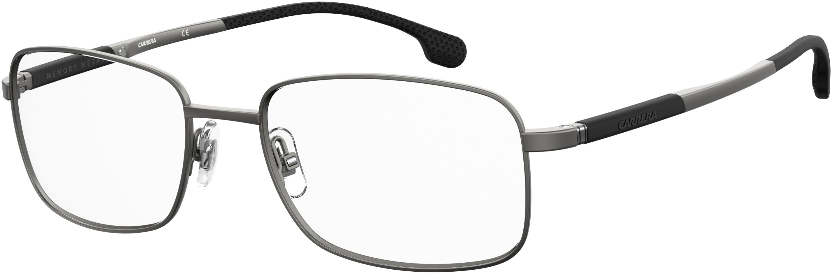  Carrera 8848 Rectangular Eyeglasses 0R80-0R80  Semi Matte Dark Ruthenium (00 Demo Lens)