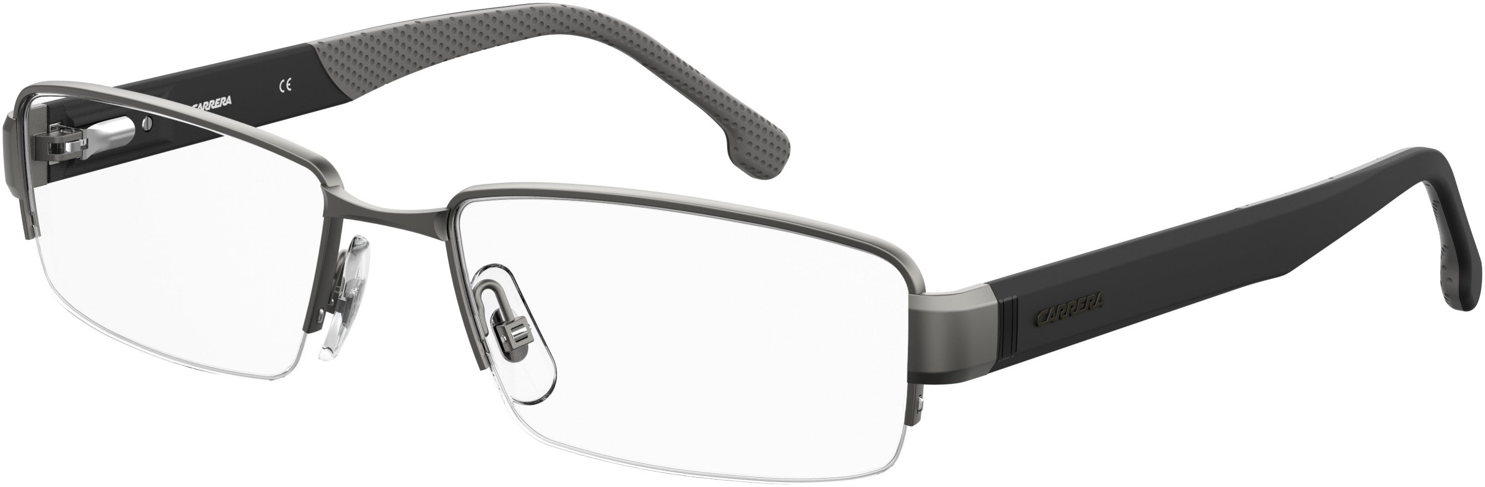  Carrera 8850 Rectangular Eyeglasses 0R80-0R80  Semi Matte Dark Ruthenium (00 Demo Lens)