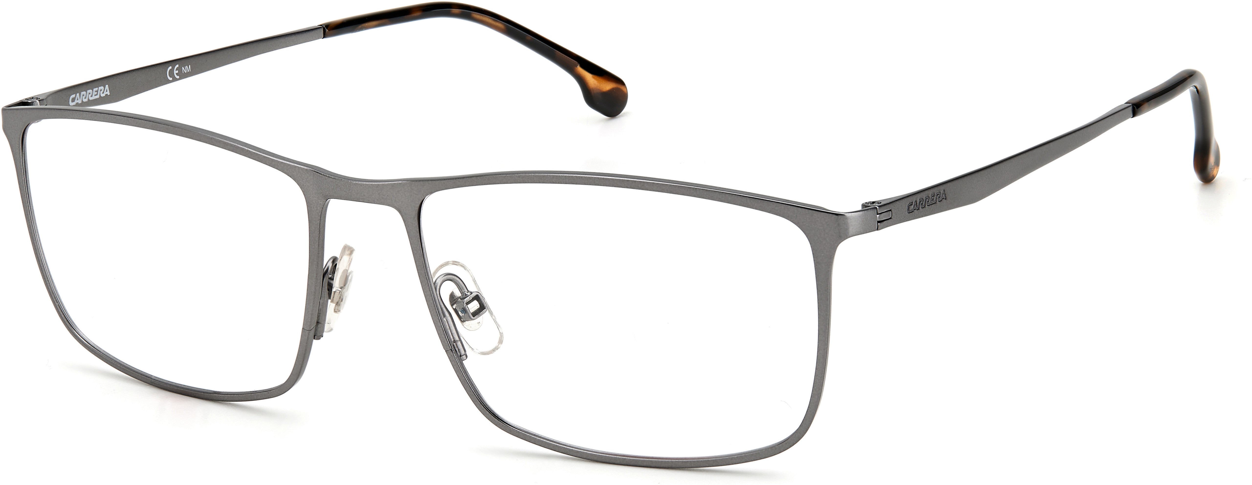  Carrera 8857 Rectangular Eyeglasses 0R80-0R80  Semi Matte Dark Ruthenium (00 Demo Lens)