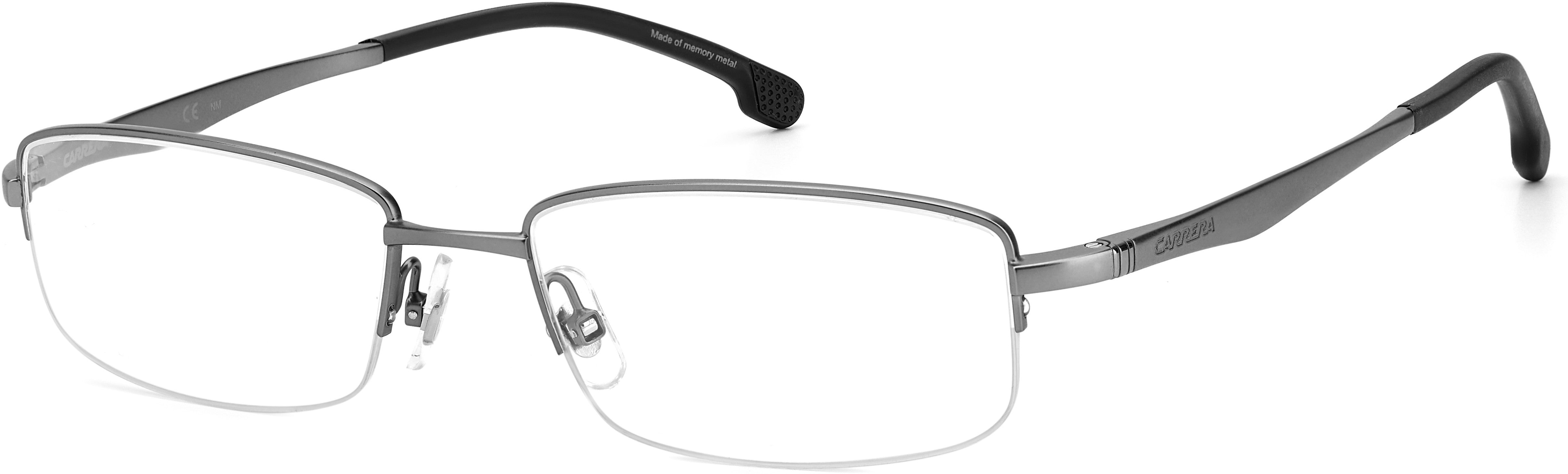  Carrera 8860 Rectangular Eyeglasses 0R80-0R80  Semi Matte Dark Ruthenium (00 Demo Lens)