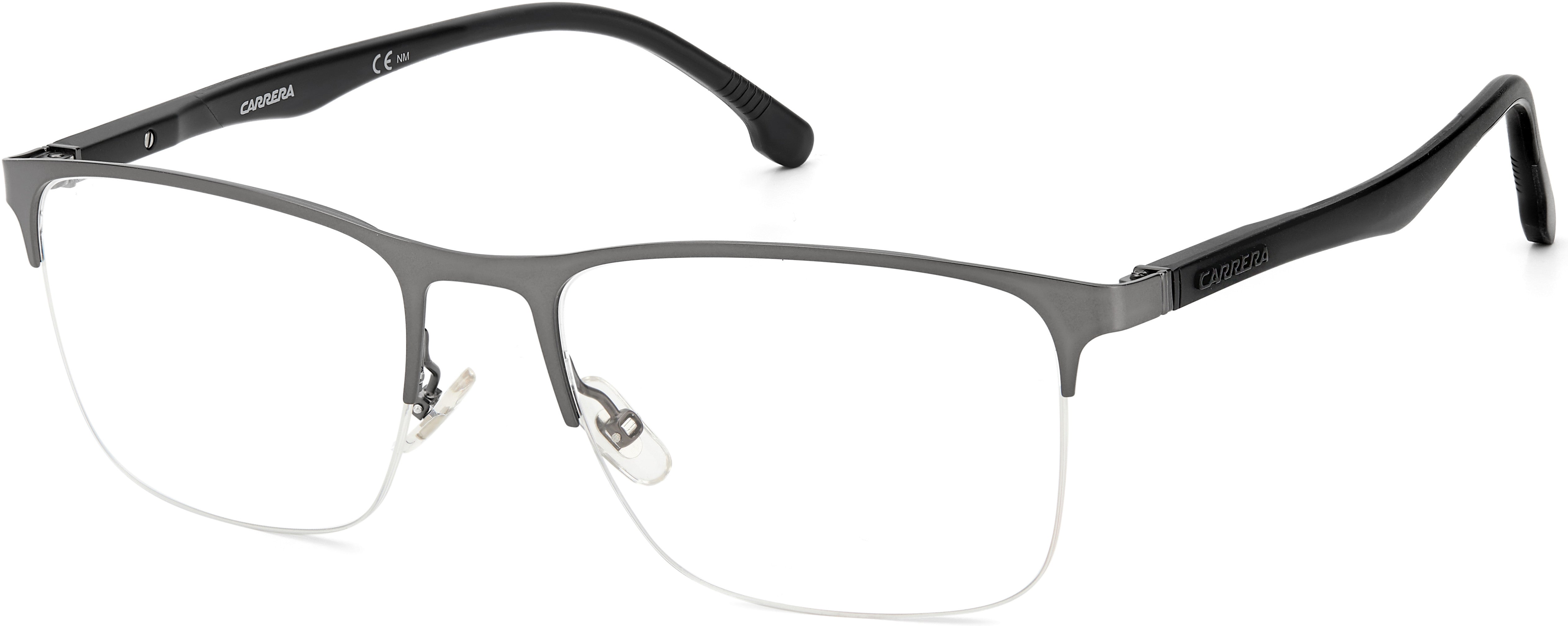  Carrera 8861 Rectangular Eyeglasses 0R80-0R80  Semi Matte Dark Ruthenium (00 Demo Lens)