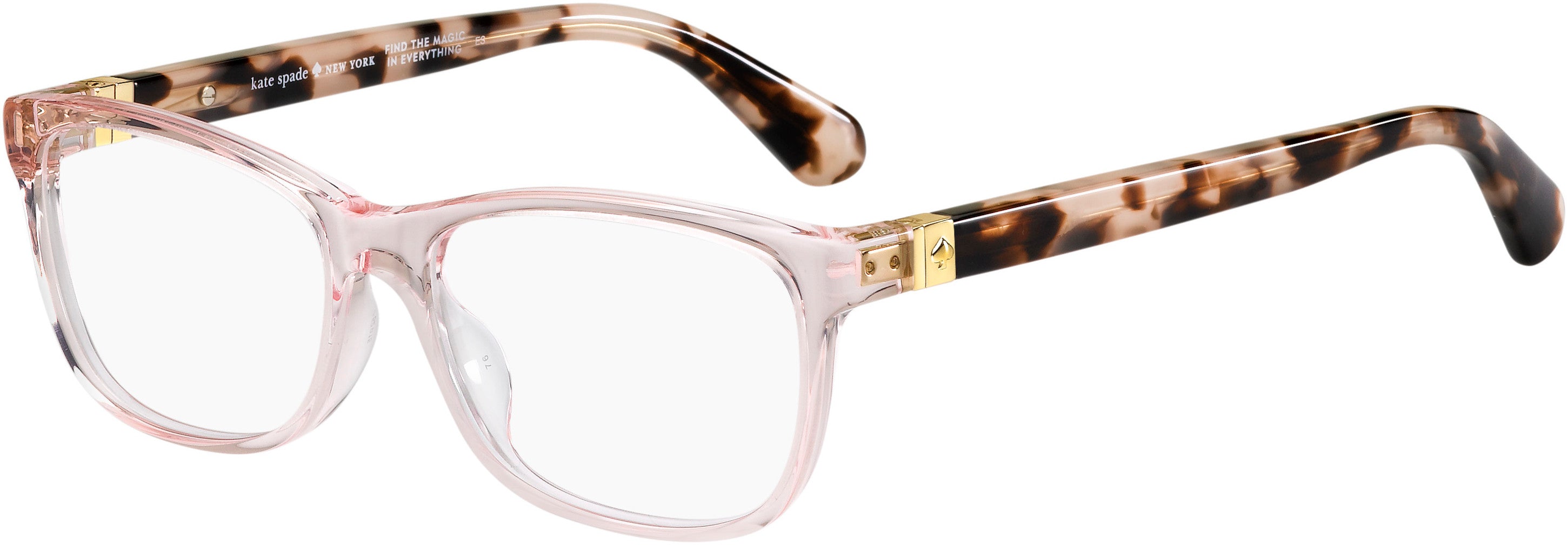 Kate Spade Calley Rectangular Eyeglasses 0HT8-0HT8  Pink Havana (00 Demo Lens)