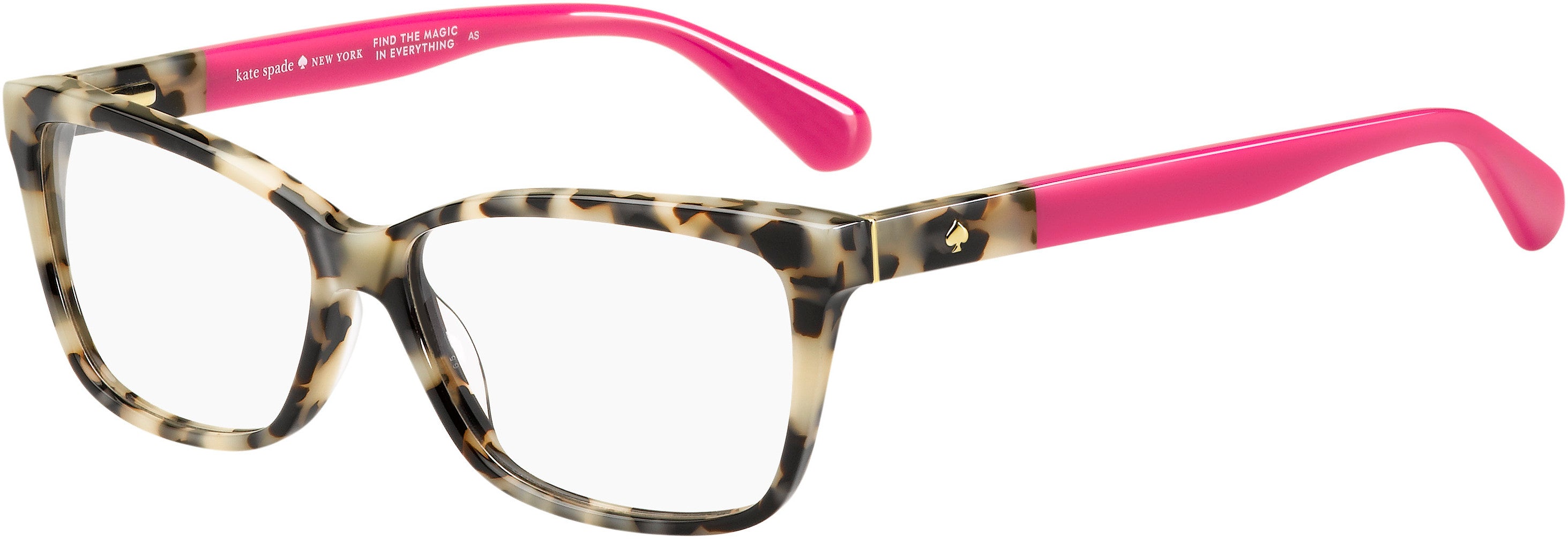 Kate Spade Camberly Rectangular Eyeglasses 00T4-00T4  Havana Pink (00 Demo Lens)
