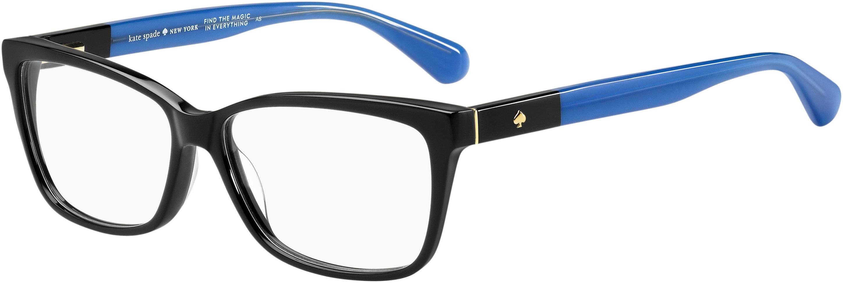 Kate Spade Camberly Rectangular Eyeglasses 0D51-0D51  Black Blue (00 Demo Lens)