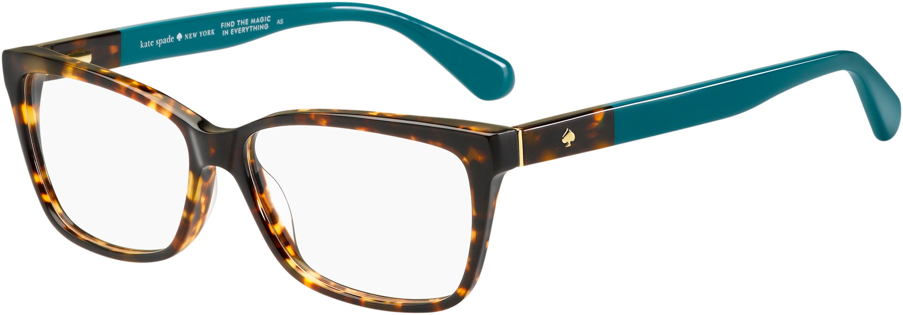 Kate Spade Camberly Rectangular Eyeglasses 0FZL-0FZL  Havana Turquoise (00 Demo Lens)
