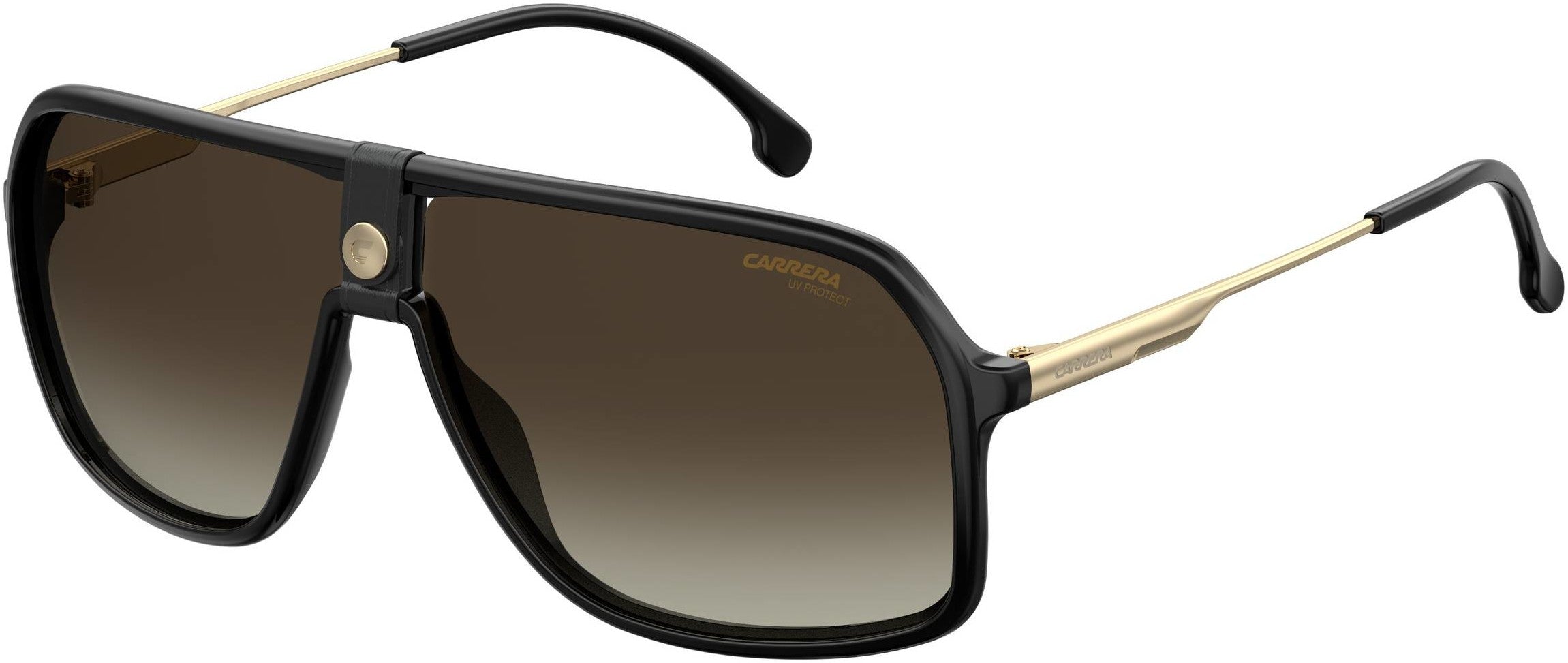  Carrera 1019/S Aviator Sunglasses 0807-0807  Black (HA Brown Gradient)