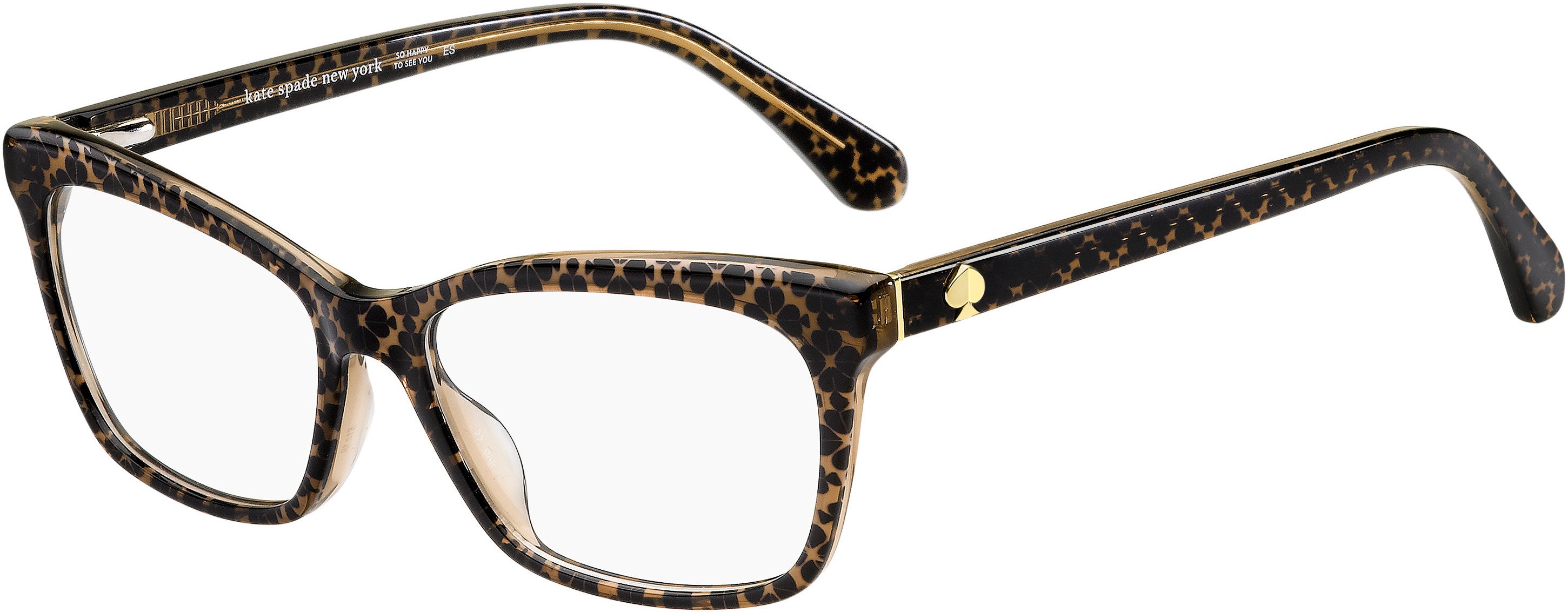 Kate Spade Cardea Rectangular Eyeglasses 0FL4-0FL4  Crystal Brown (00 Demo Lens)